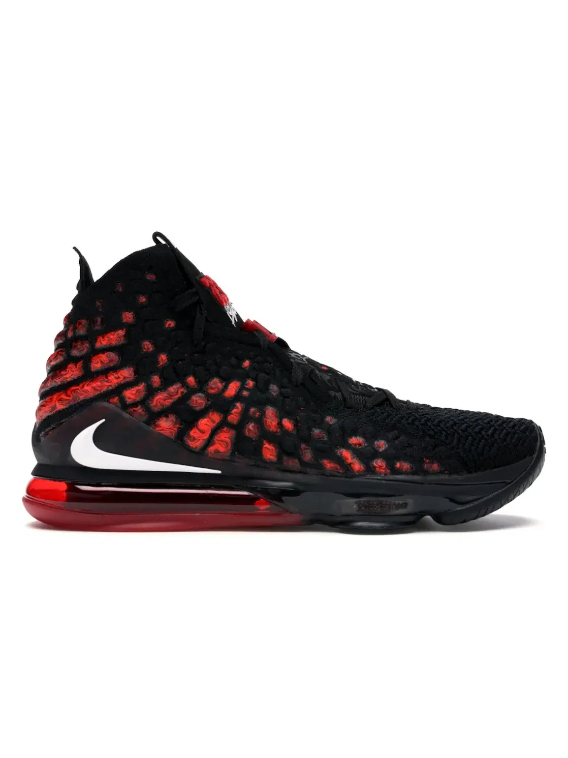 Мужские кроссовки для баскетбола с принтом Nike LeBron 17 — изображение 1 из 4, черный/красный-белый