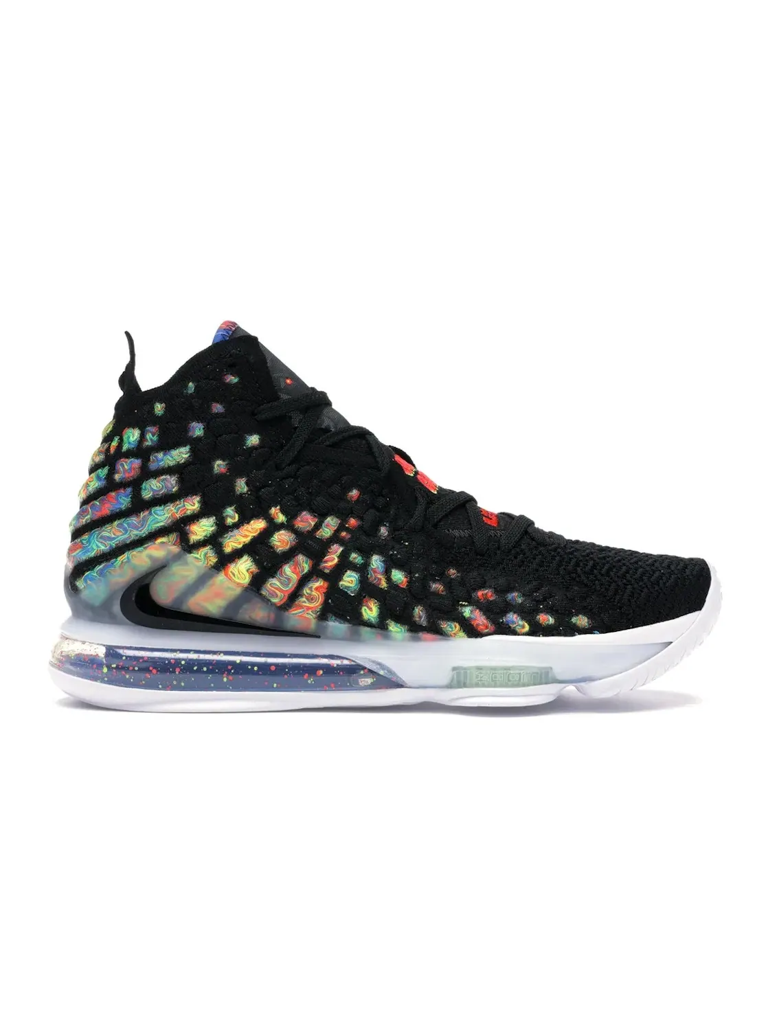 Мужские кроссовки с принтом LeBron 17 Nike — изображение 1 из 4, черный/черный-мульти
