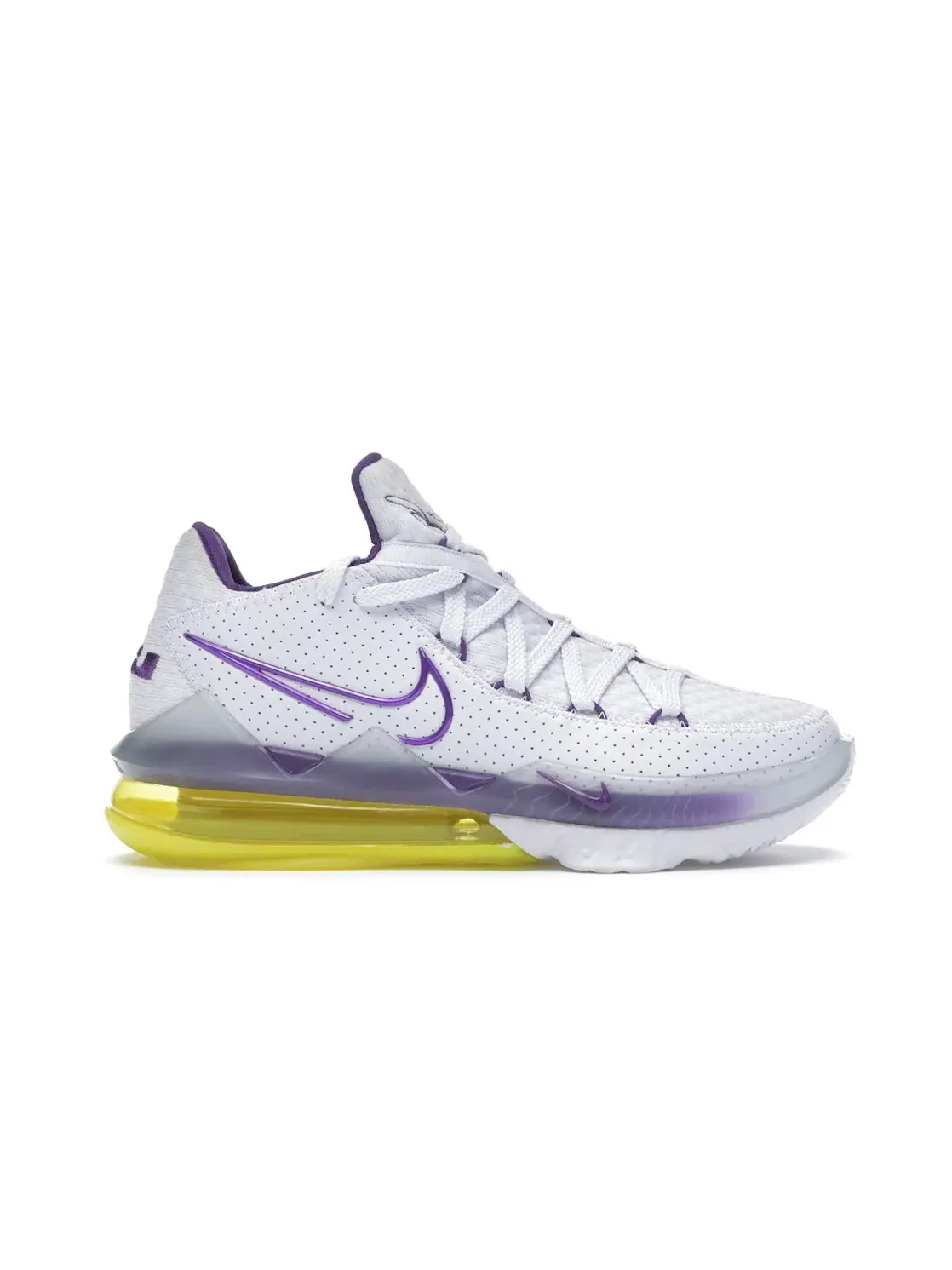 Мужские баскетбольные кроссовки с низким вырезом Nike LeBron 17 Low — изображение 1 из 4, белый/фиолетовый-желтый