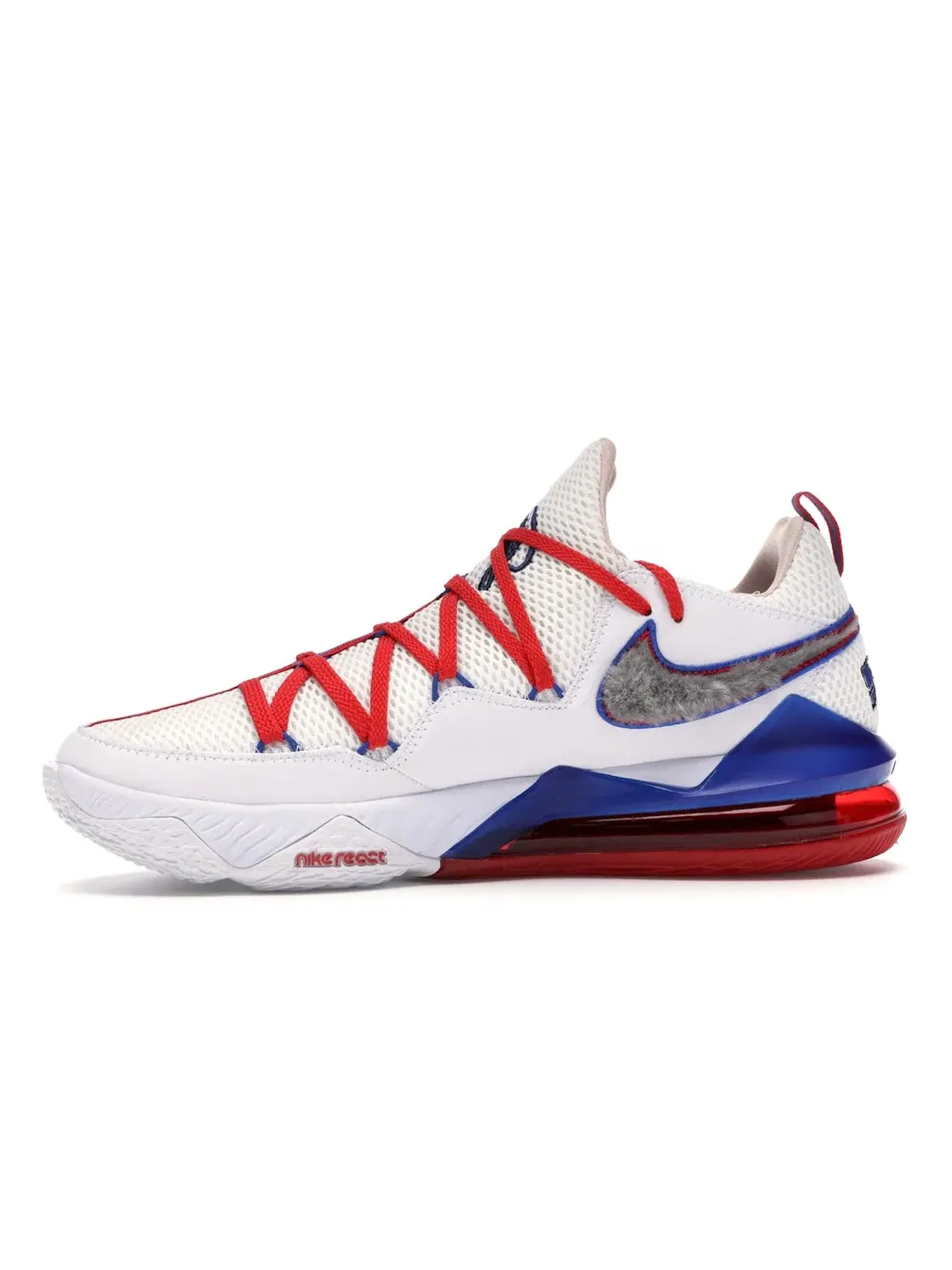 Мужские кроссовки для баскетбола с амортизацией Nike LeBron 17 Low — изображение 3 из 4, белый/красный