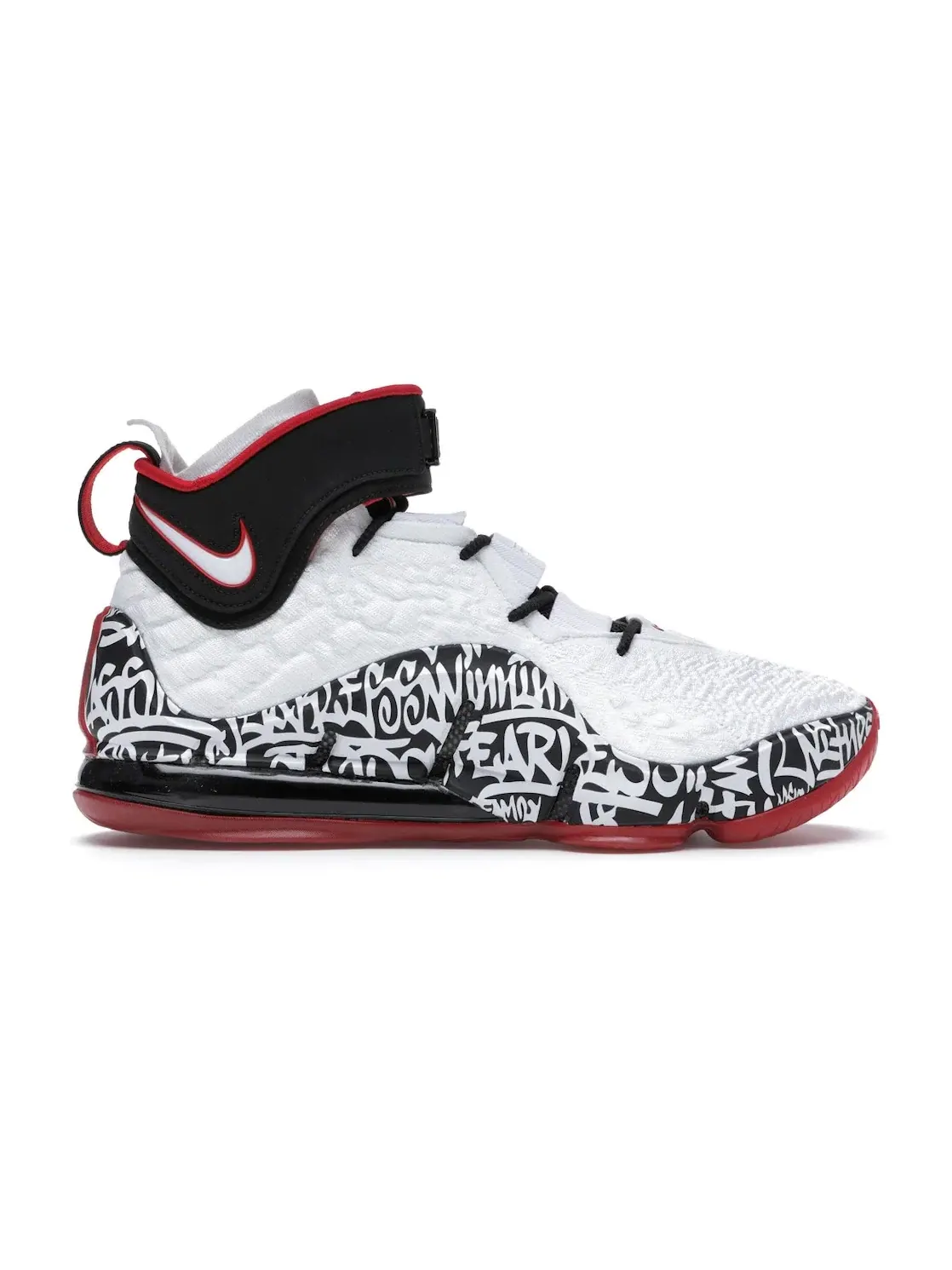 Мужские кроссовки для баскетбола с принтом Nike LeBron 17 — изображение 1 из 4, белый/красный-черный