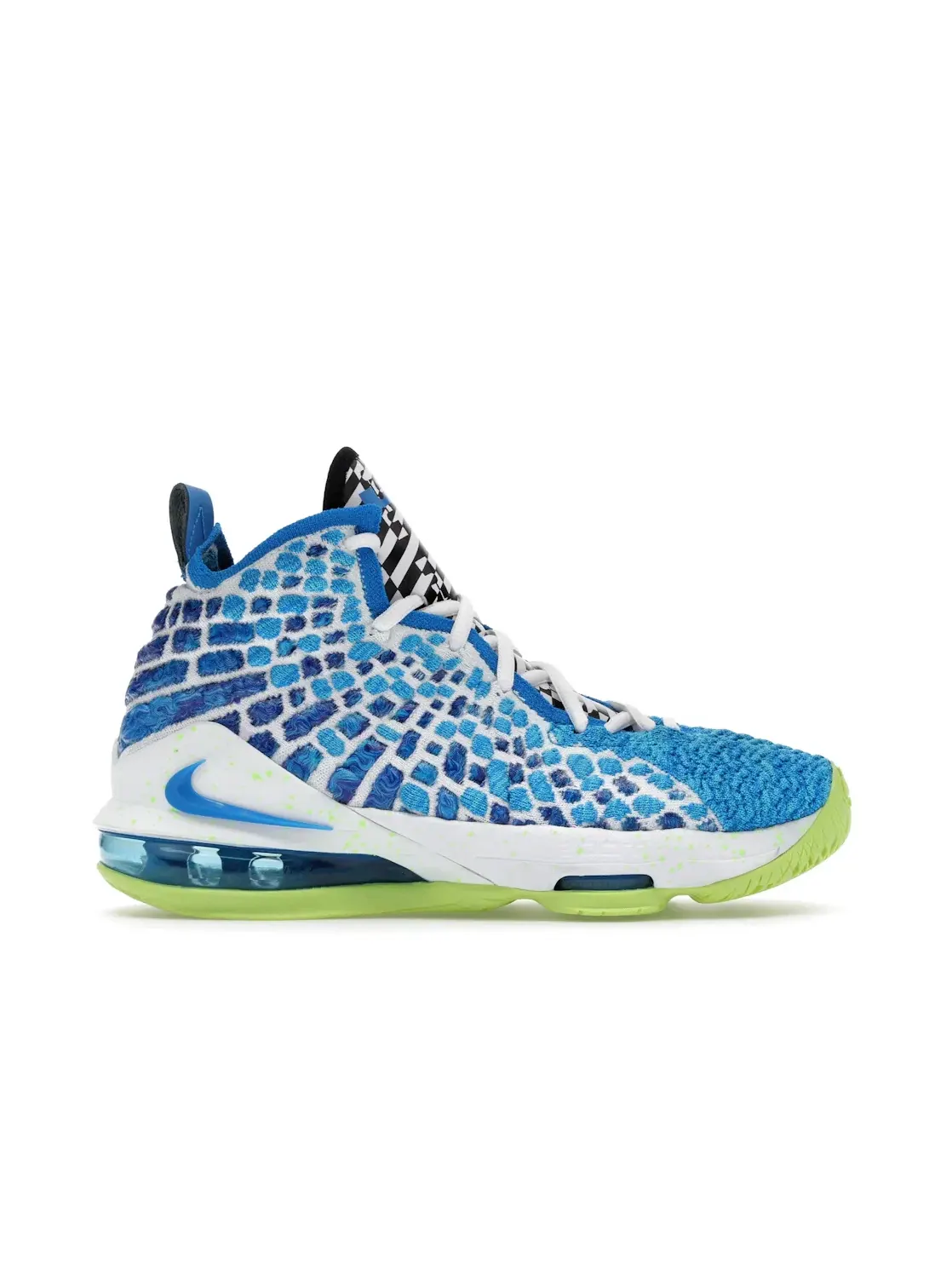 Детские кроссовки для мальчиков с принтом Nike LeBron 17 Nike — изображение 1 из 4, синий/синий-зеленый