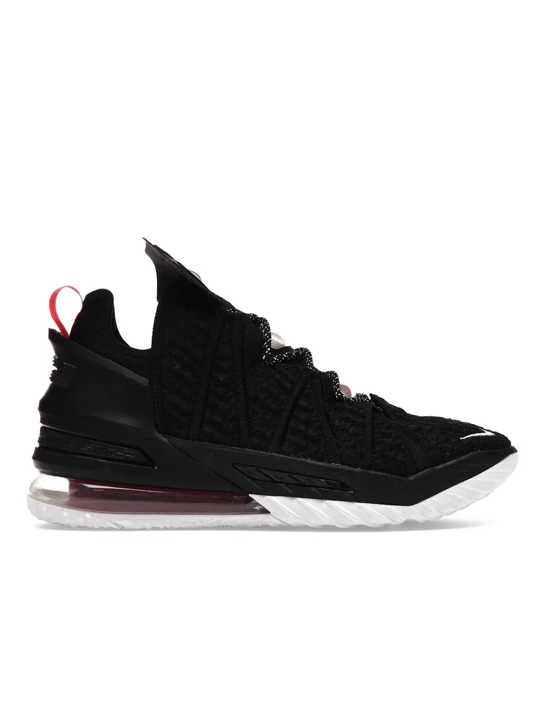 Мужские кроссовки для баскетбола с высоким верхом Nike LeBron 18 — изображение 1 из 4, черный/белый-красный