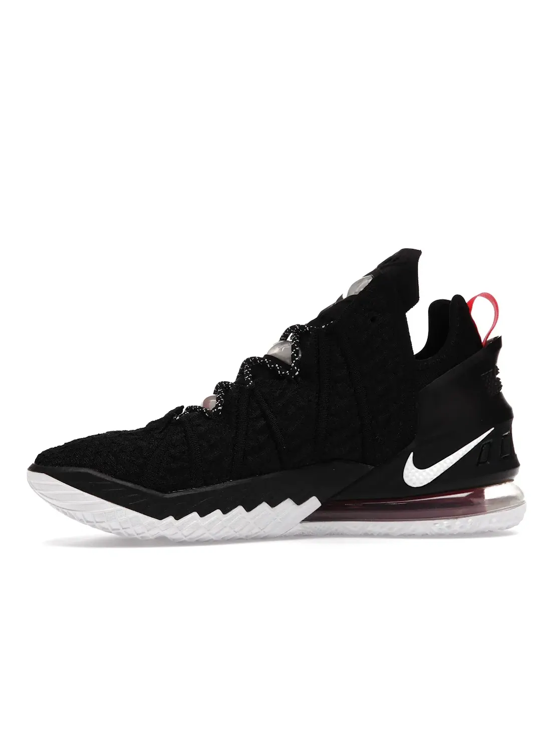 Мужские кроссовки для баскетбола с высоким верхом Nike LeBron 18 — изображение 3 из 4, черный/белый-красный