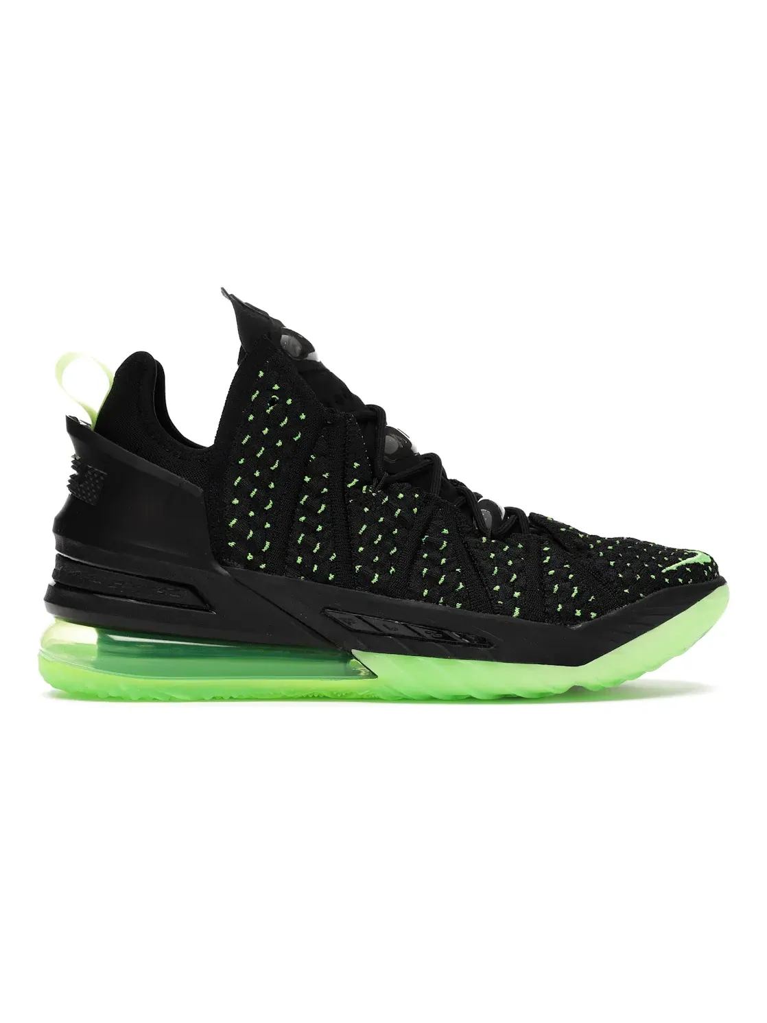 Мужские кроссовки для баскетбола с высокой посадкой Nike LeBron 18 — изображение 1 из 4, черный/зеленый-черный
