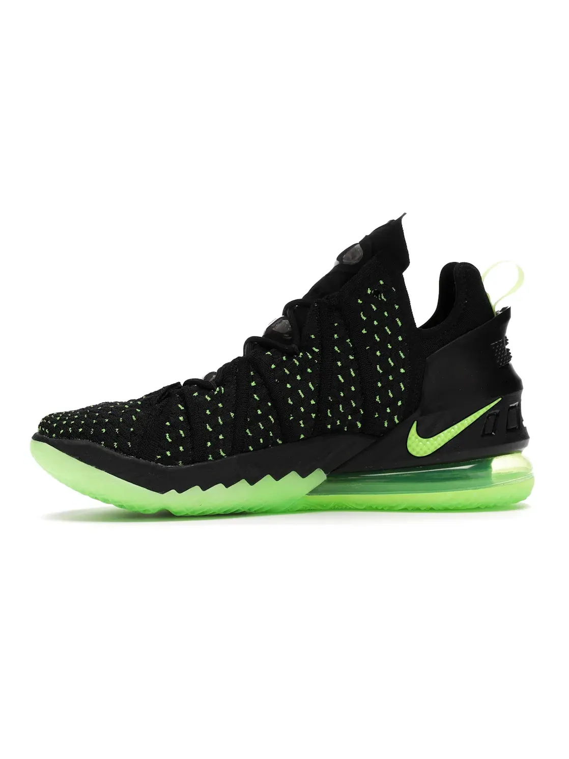 Мужские кроссовки для баскетбола с высокой посадкой Nike LeBron 18 — изображение 3 из 4, черный/зеленый-черный