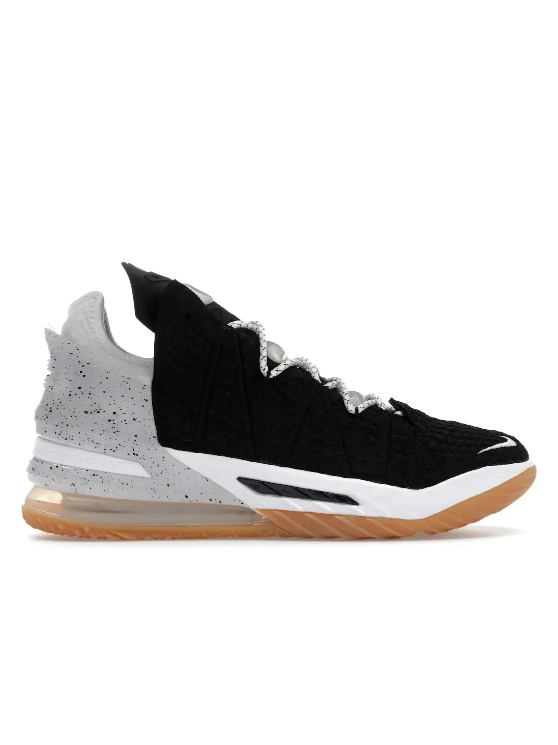 Мужские баскетбольные кроссовки с контрастной подошвой Nike LeBron 18 — изображение 1 из 4, черный/коричневый/белый