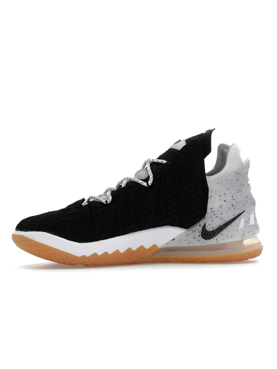 Мужские баскетбольные кроссовки с контрастной подошвой Nike LeBron 18 — изображение 3 из 4, черный/коричневый/белый