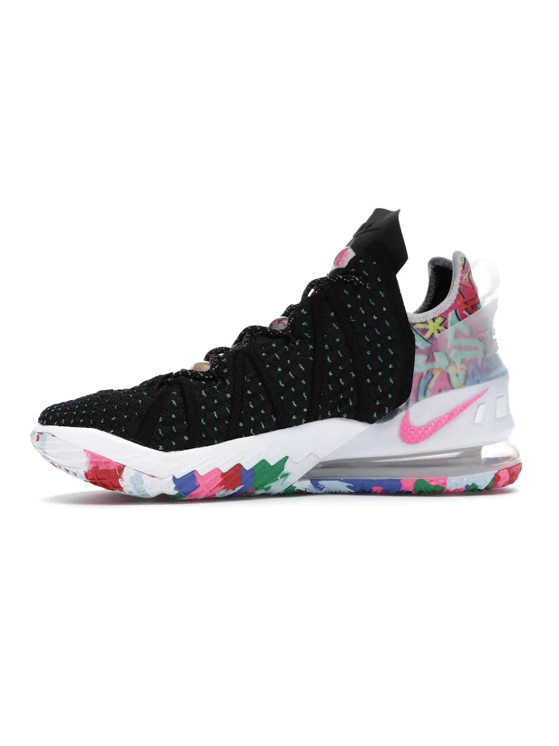 Мужские кроссовки для баскетбола Nike LeBron 18 — изображение 3 из 4, черный/мульти--белый