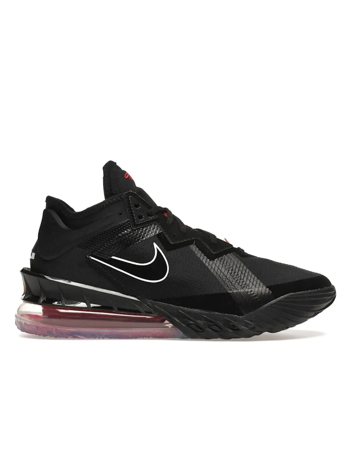 Мужские баскетбольные кроссовки с низким верхом Nike LeBron 18 Low — изображение 1 из 4, черный/черный-красный