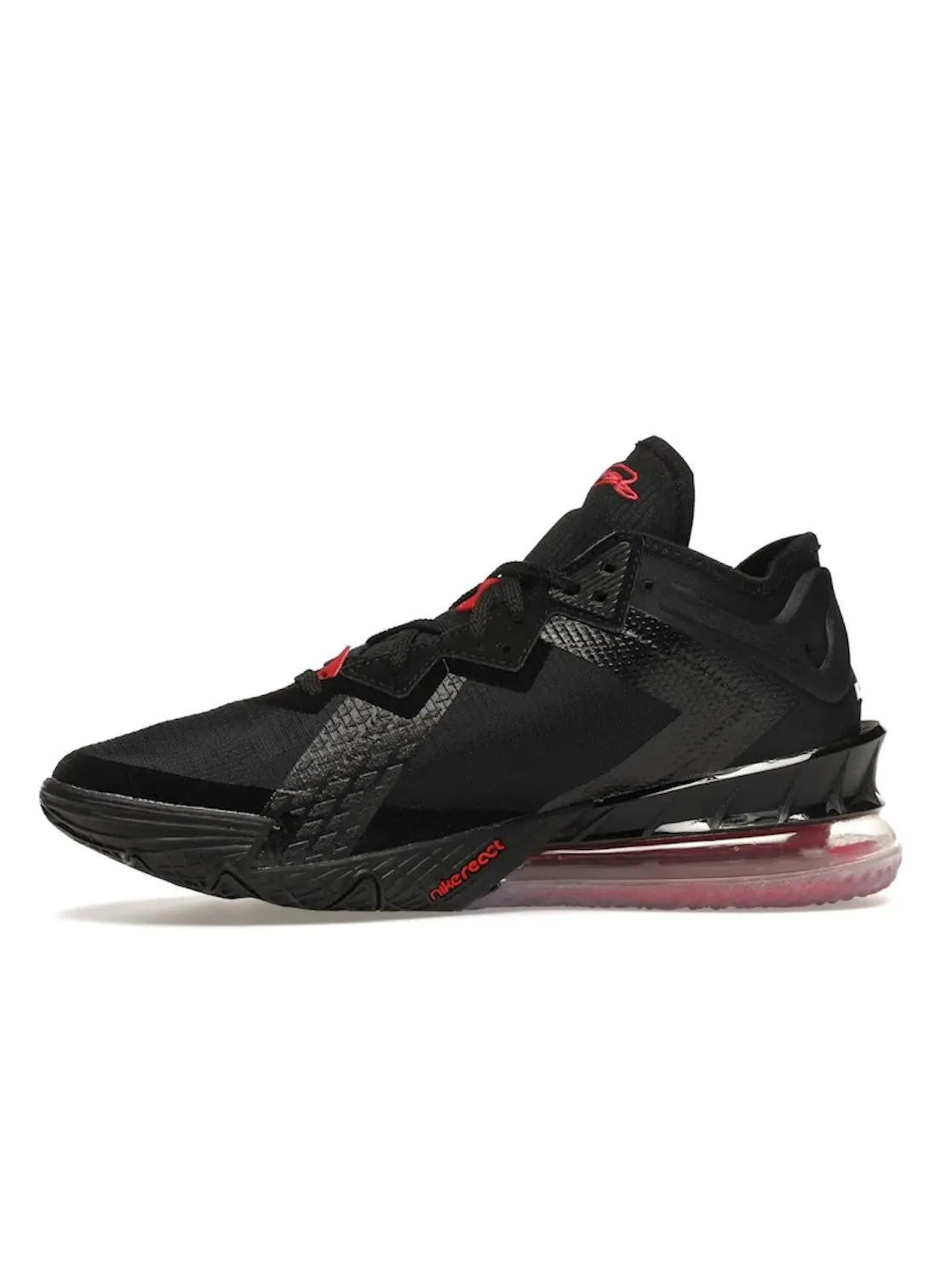 Мужские баскетбольные кроссовки с низким верхом Nike LeBron 18 Low — изображение 3 из 4, черный/черный-красный