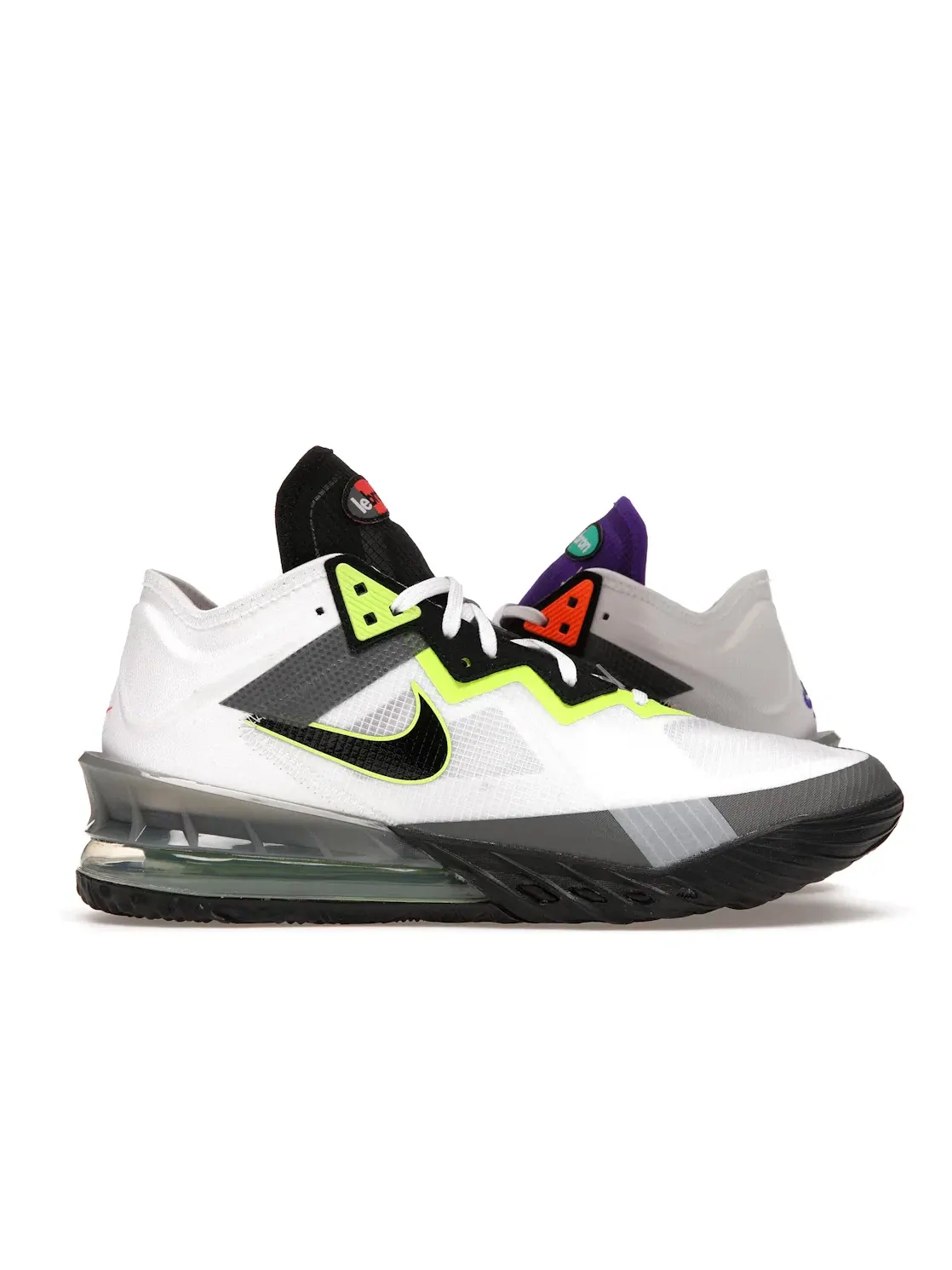 Мужские кроссовки для баскетбола Nike LeBron 18 Low Greedy — изображение 1 из 4, белый/черный-серый