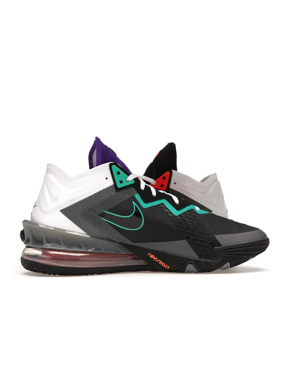Мужские кроссовки для баскетбола Nike LeBron 18 Low Greedy — изображение 3 из 4, белый/черный-серый