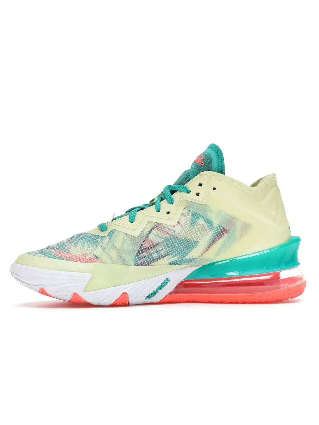 Мужские кроссовки с ярким дизайном Nike LeBron 18 Low Nike — изображение 3 из 4, белый/яркий-зеленый