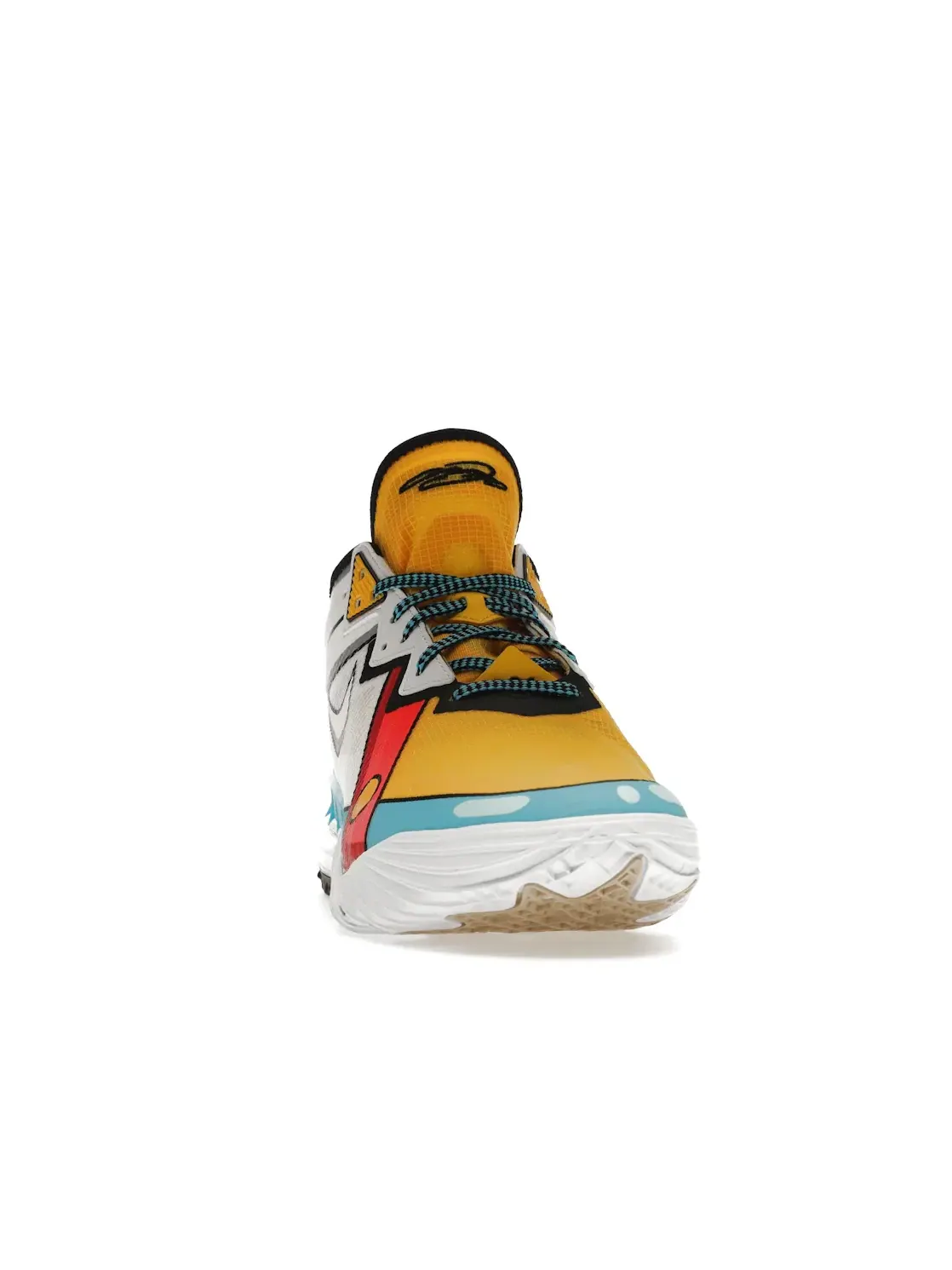 Мужские кроссовки с принтом Nike LeBron 18 Low Nike — изображение 2 из 4, белый/желтый--красный