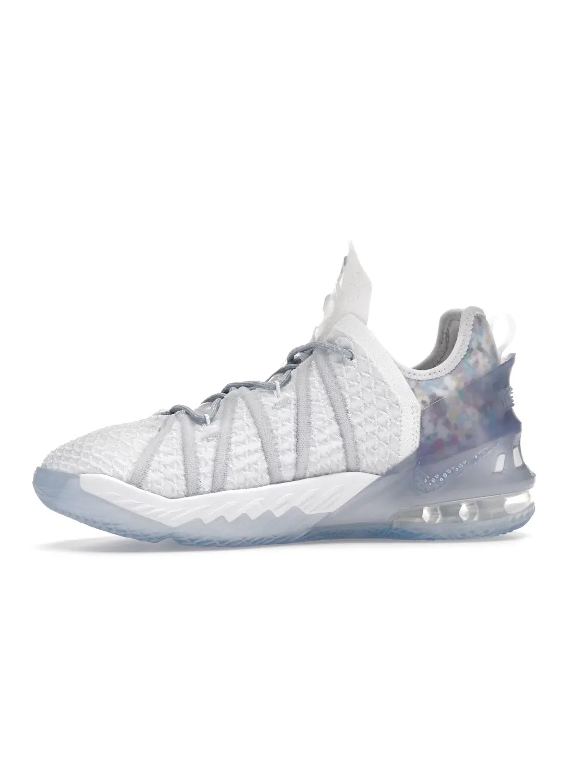 Детские кроссовки с системой амортизации Nike LeBron 18 NRG — изображение 3 из 4, синий/белый/прозрачный