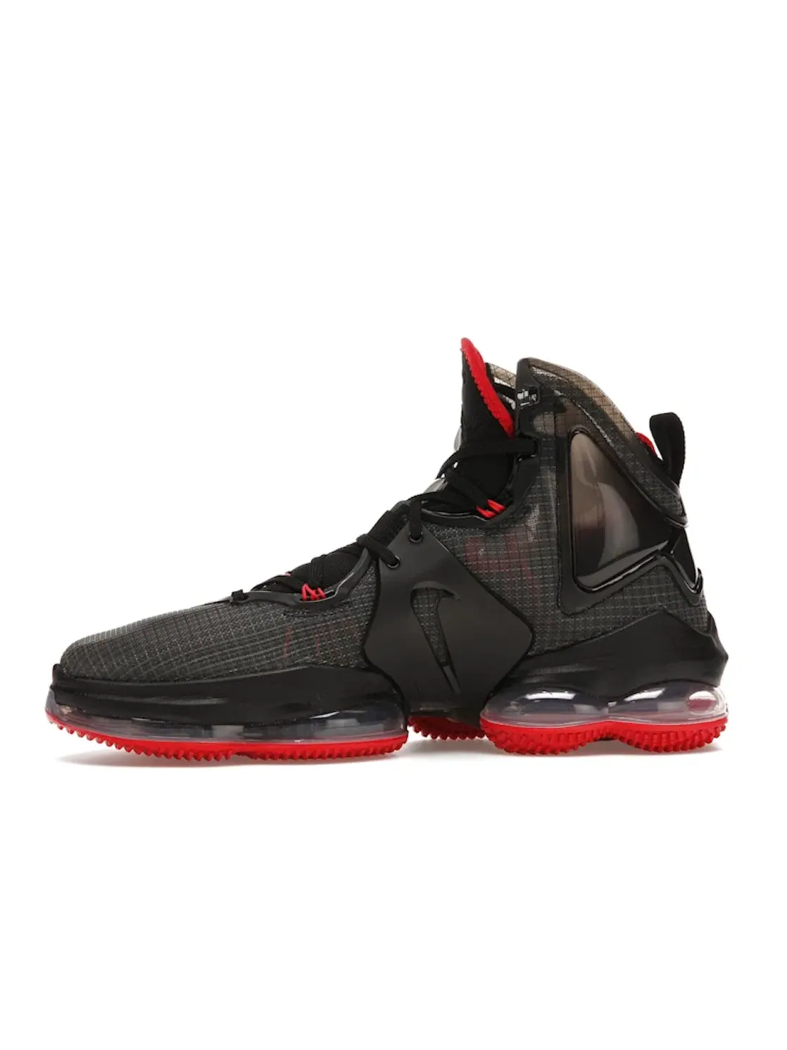 Мужские кроссовки для баскетбола с высоким голенищем Nike LeBron 19 — изображение 3 из 4, черный/черный-красный