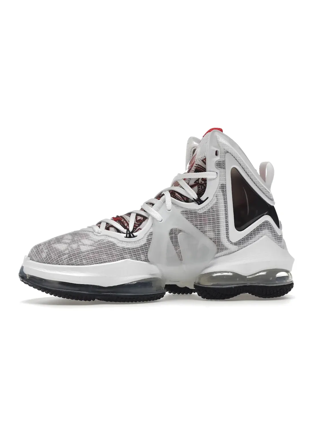 Мужские баскетбольные кроссовки с технологией Nike Air Zoom Nike LeBron 19 — изображение 3 из 4, белый/черный/красный