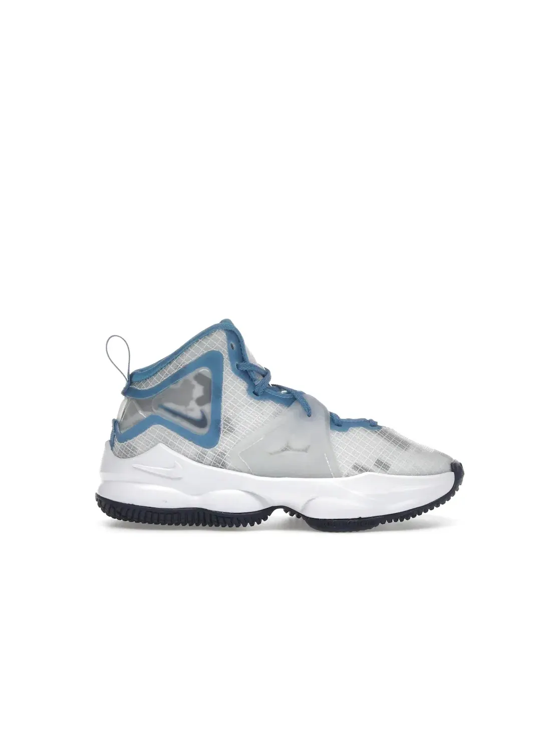 Детские кроссовки для мальчиков с высоким берцем Nike LeBron 19 — изображение 1 из 4, белый/синий-синий
