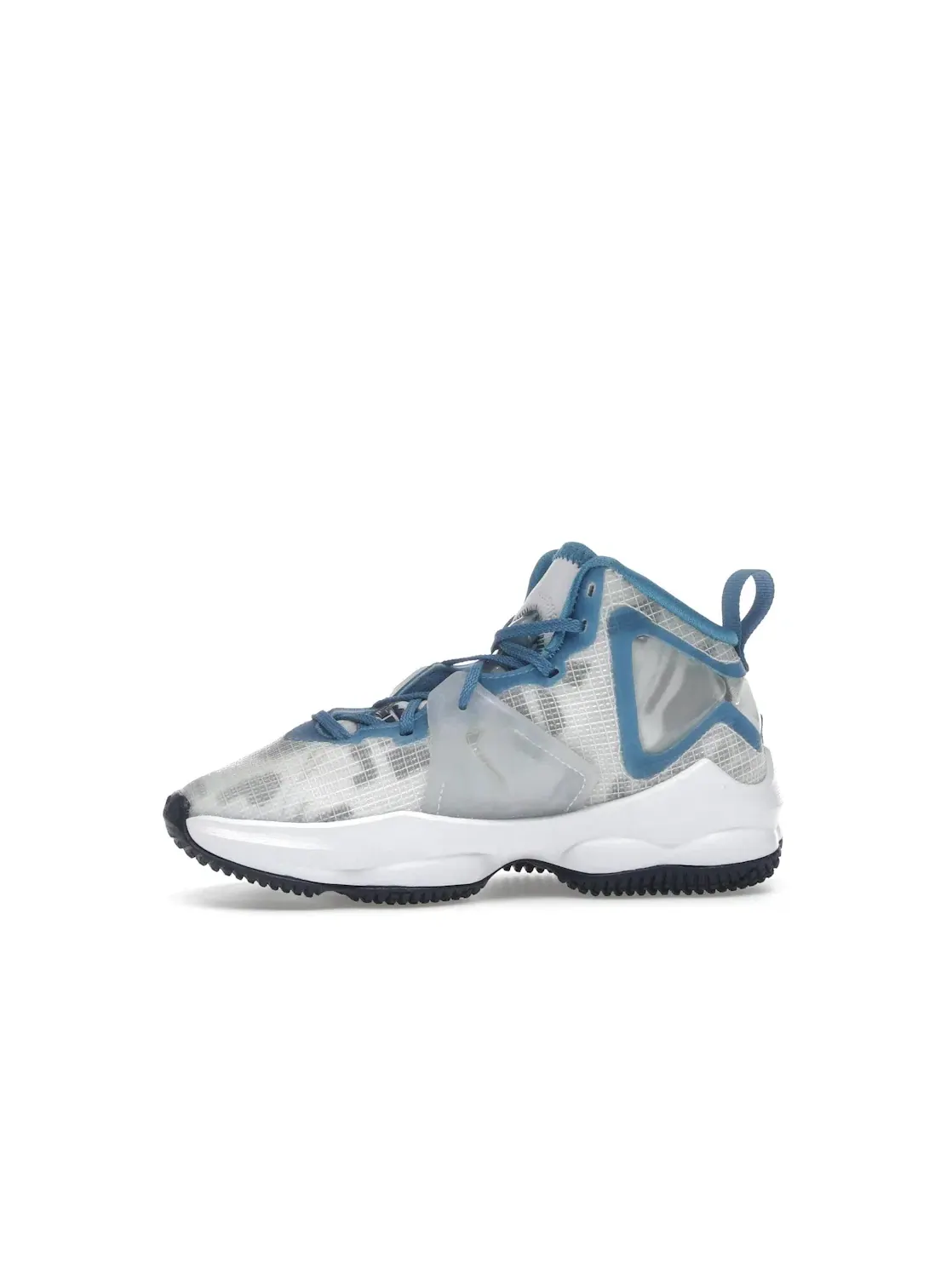 Детские кроссовки для мальчиков с высоким берцем Nike LeBron 19 — изображение 3 из 4, белый/синий-синий