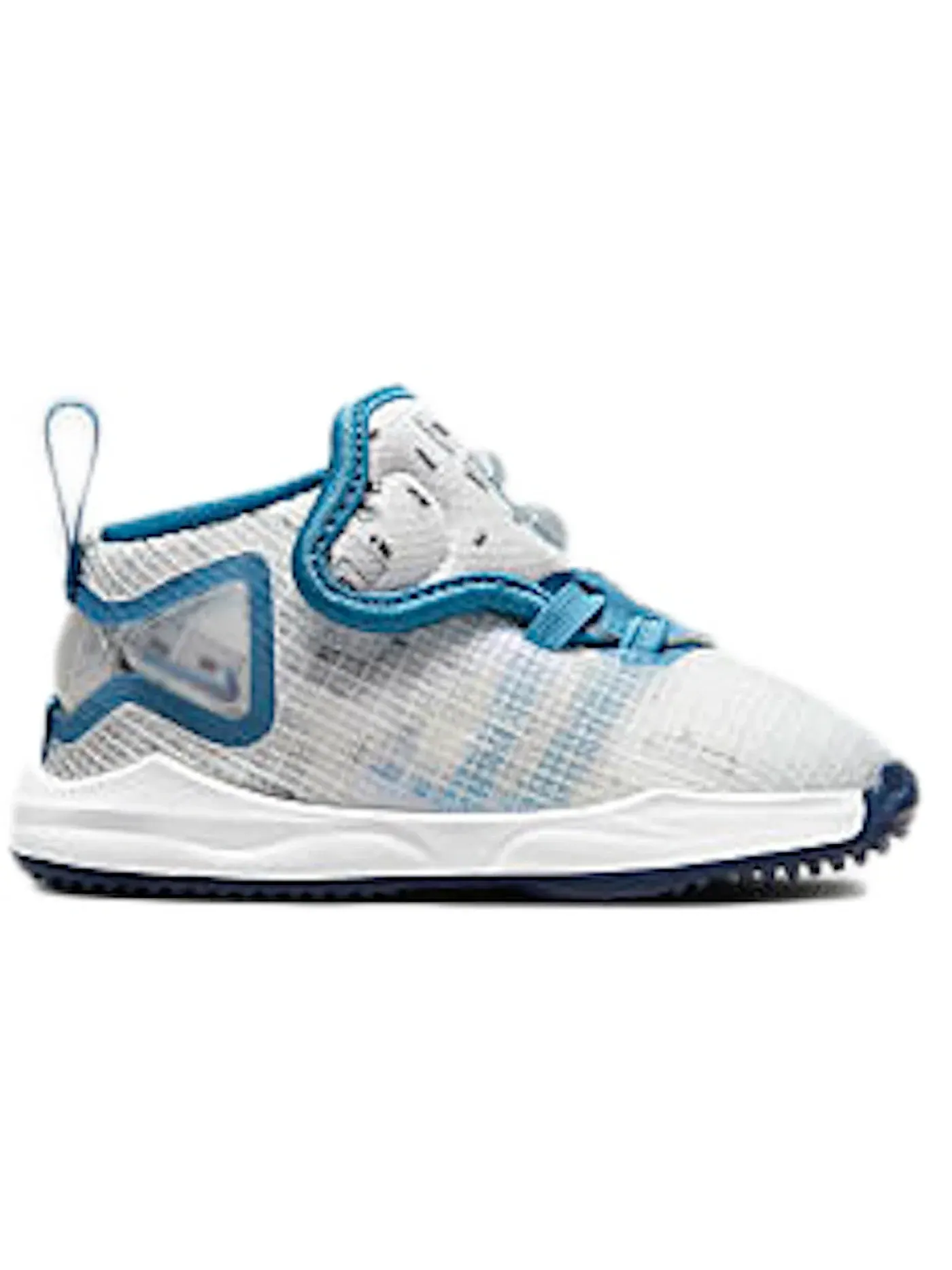 Детские кроссовки для мальчиков с длинным шнурком Nike LeBron 19 Nike — изображение 1 из 1, белый/синий-синий