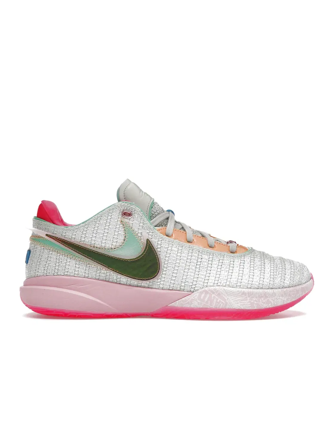 Мужские кроссовки для баскетбола Nike LeBron 20 — изображение 1 из 4, зеленый/мульти-/розовый