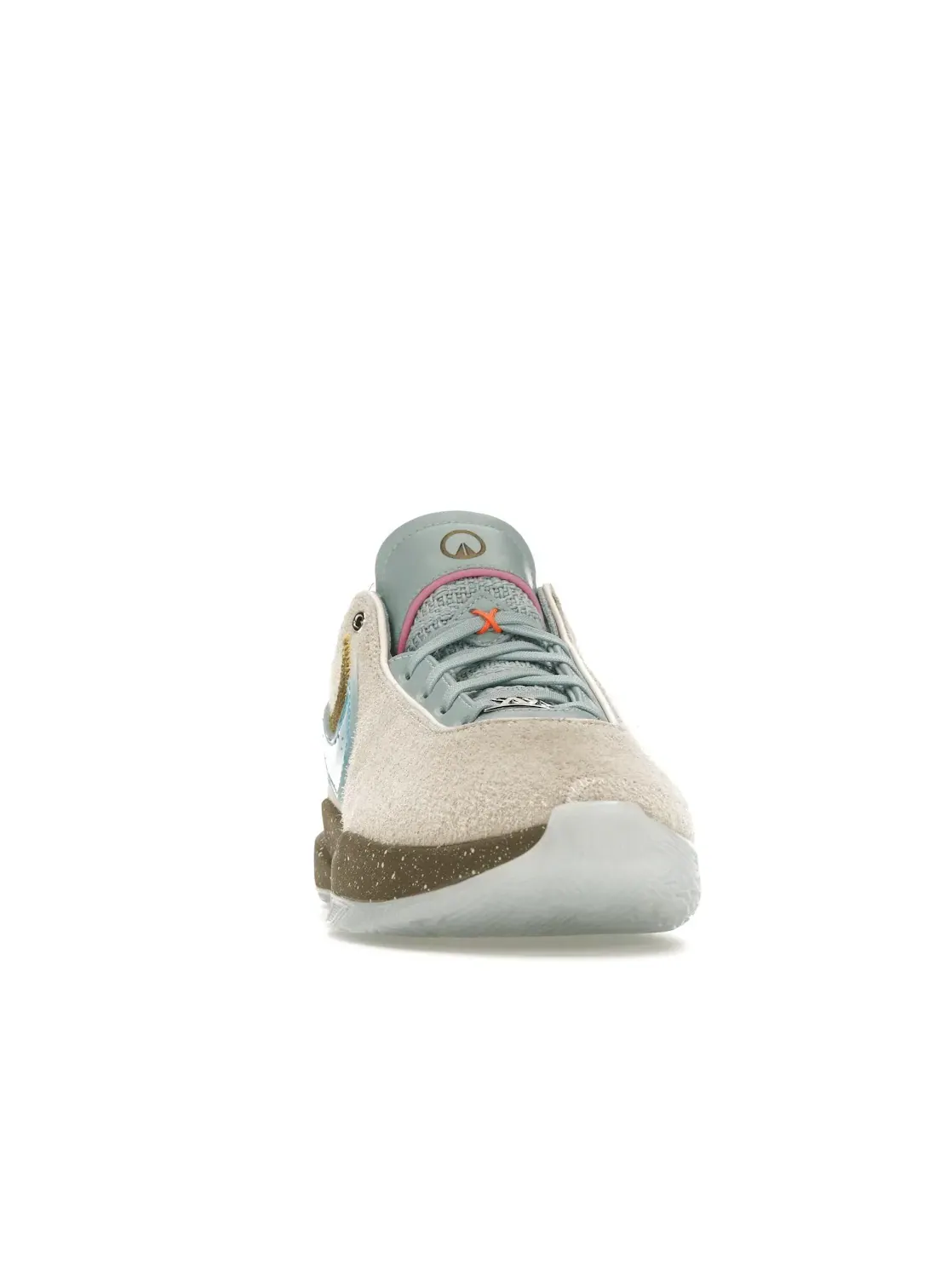 Мужские кроссовки с принтом Nike LeBron 20 UNKNWN Message in a Bottle Nike, Guava Ice/Teal Nebula-Emerald Rise