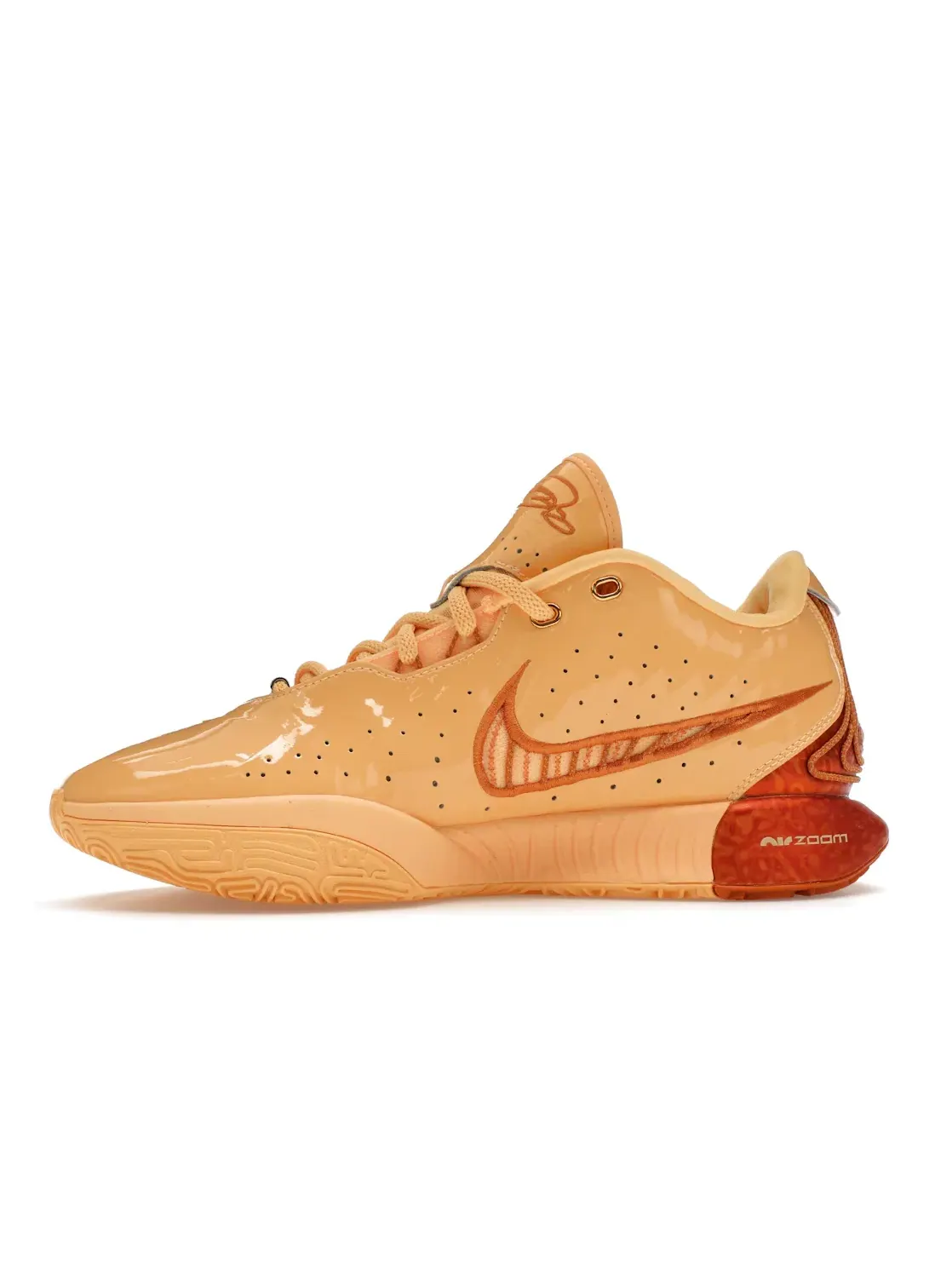 Мужские кроссовки с перфорацией Nike LeBron 21 — изображение 3 из 4, светлый/золотистый