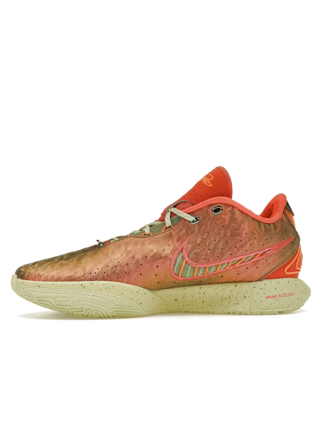 Мужские баскетбольные кроссовки с амортизацией Zoom Air Nike LeBron 21 — изображение 3 из 4, золотистый/оранжевый