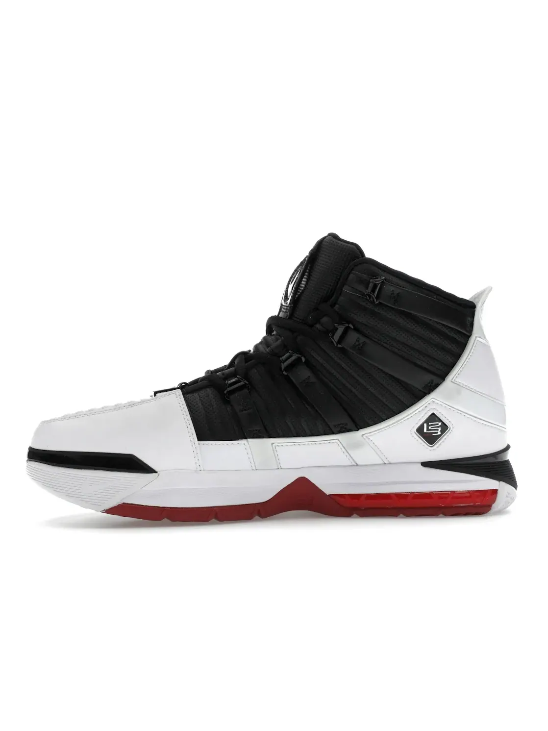 Мужские кроссовки баскетбольные Nike LeBron 3 Home — изображение 3 из 4, белый/черный