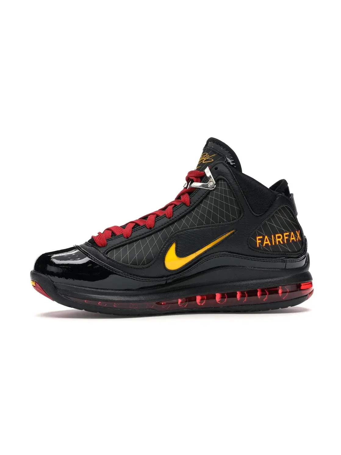 Мужские кроссовки баскетбольные Nike LeBron 7 Fairfax Away (2020) — изображение 3 из 4, черный/красный