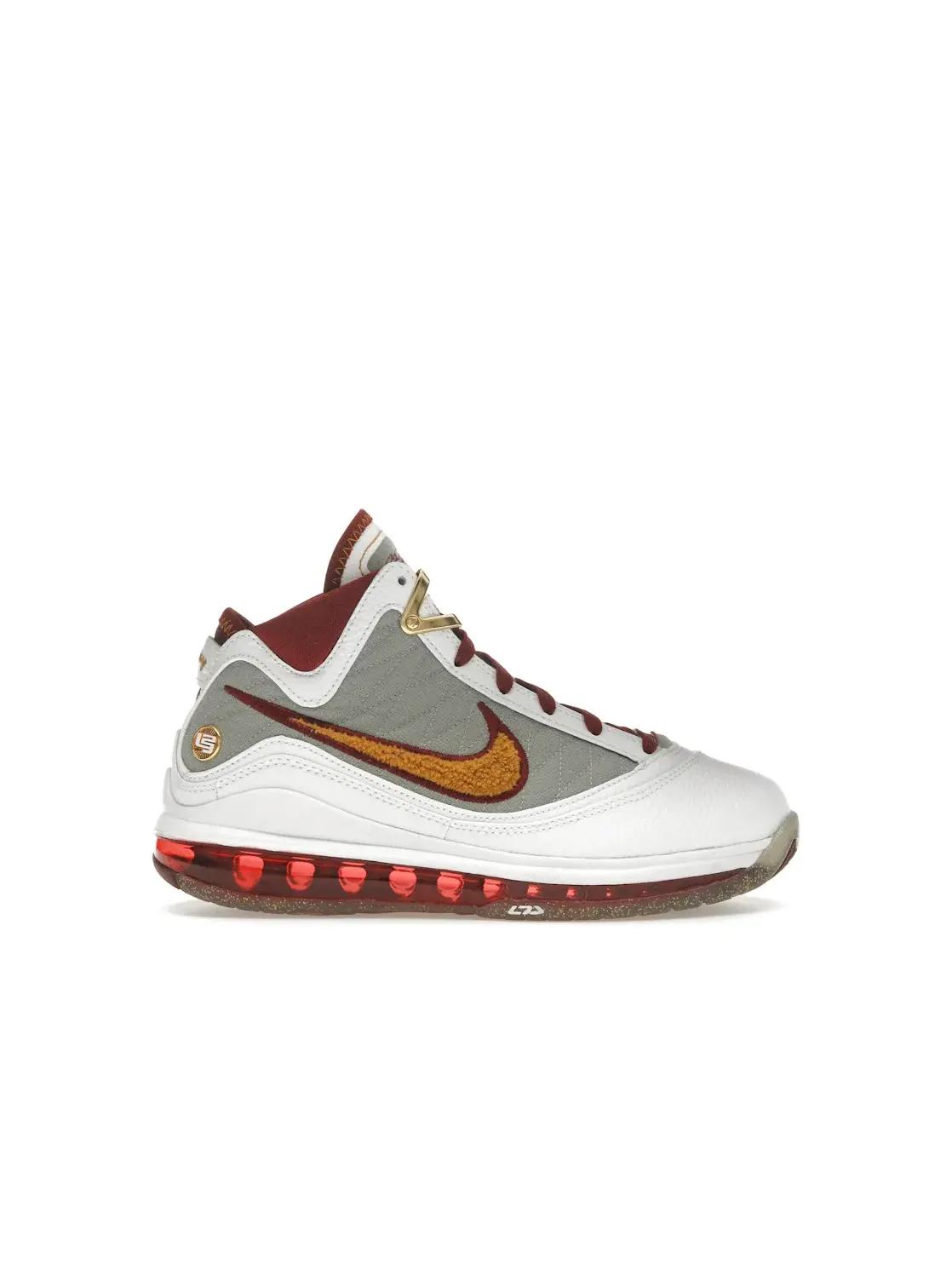 Детские кроссовки для мальчиков баскетбольные Nike LeBron 7 — изображение 1 из 4, белый/-красный-серый