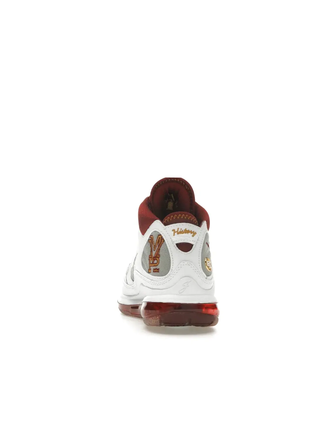 Детские кроссовки для мальчиков баскетбольные Nike LeBron 7 — изображение 4 из 4, белый/-красный-серый