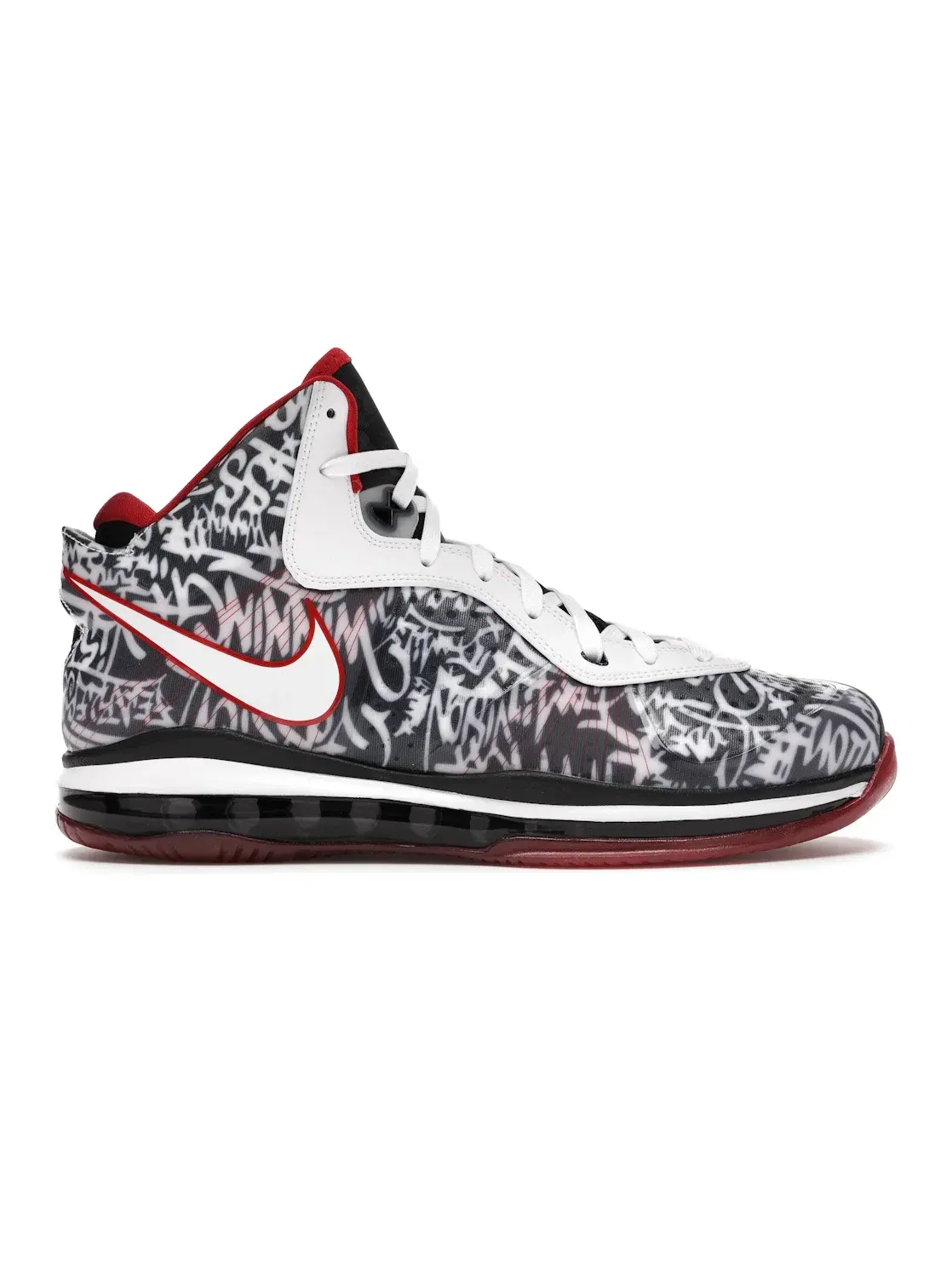 Мужские кроссовки для баскетбола с принтом Nike LeBron 8 — изображение 1 из 4, белый/красный-черный