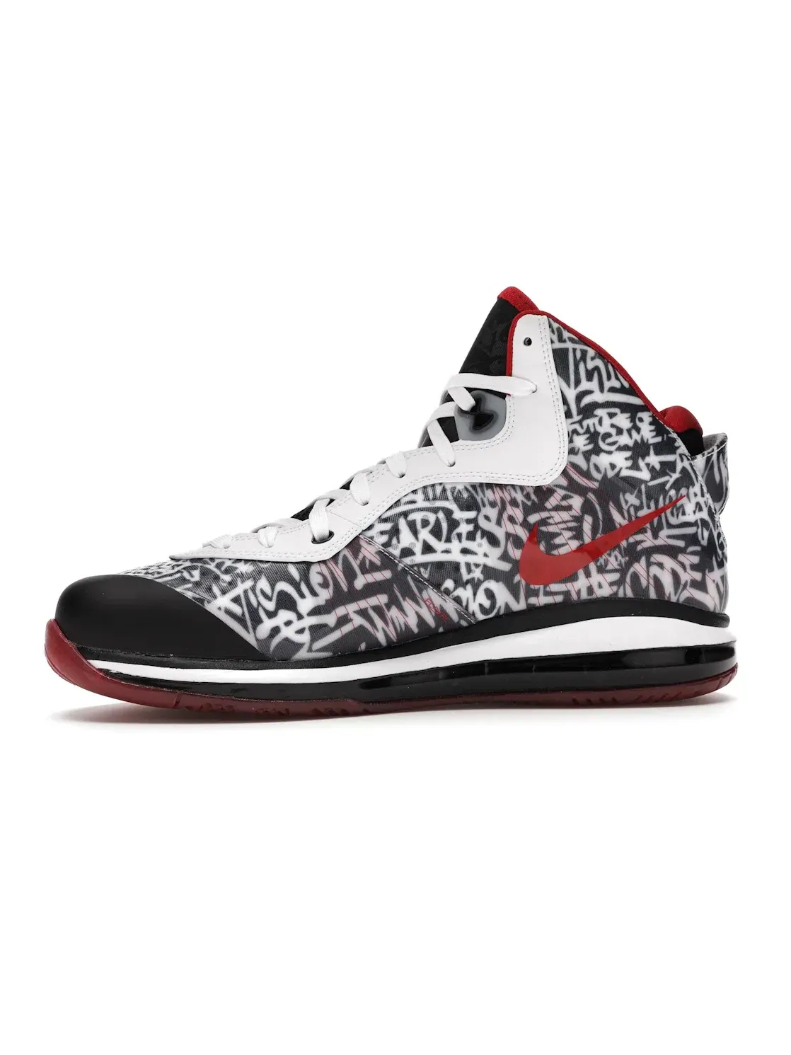 Мужские кроссовки для баскетбола с принтом Nike LeBron 8 — изображение 3 из 4, белый/красный-черный