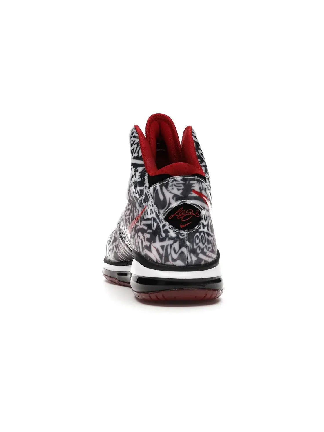 Мужские кроссовки для баскетбола с принтом Nike LeBron 8 — изображение 4 из 4, белый/красный-черный