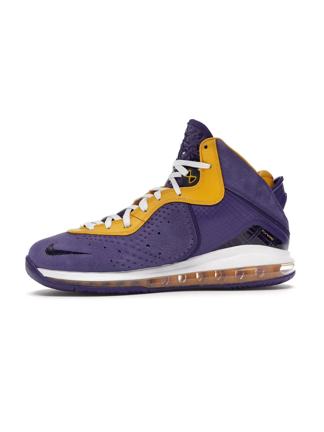 Мужские кроссовки для баскетбола с высоким верхом Nike LeBron 8 Lakers — изображение 3 из 4, фиолетовый золотистый