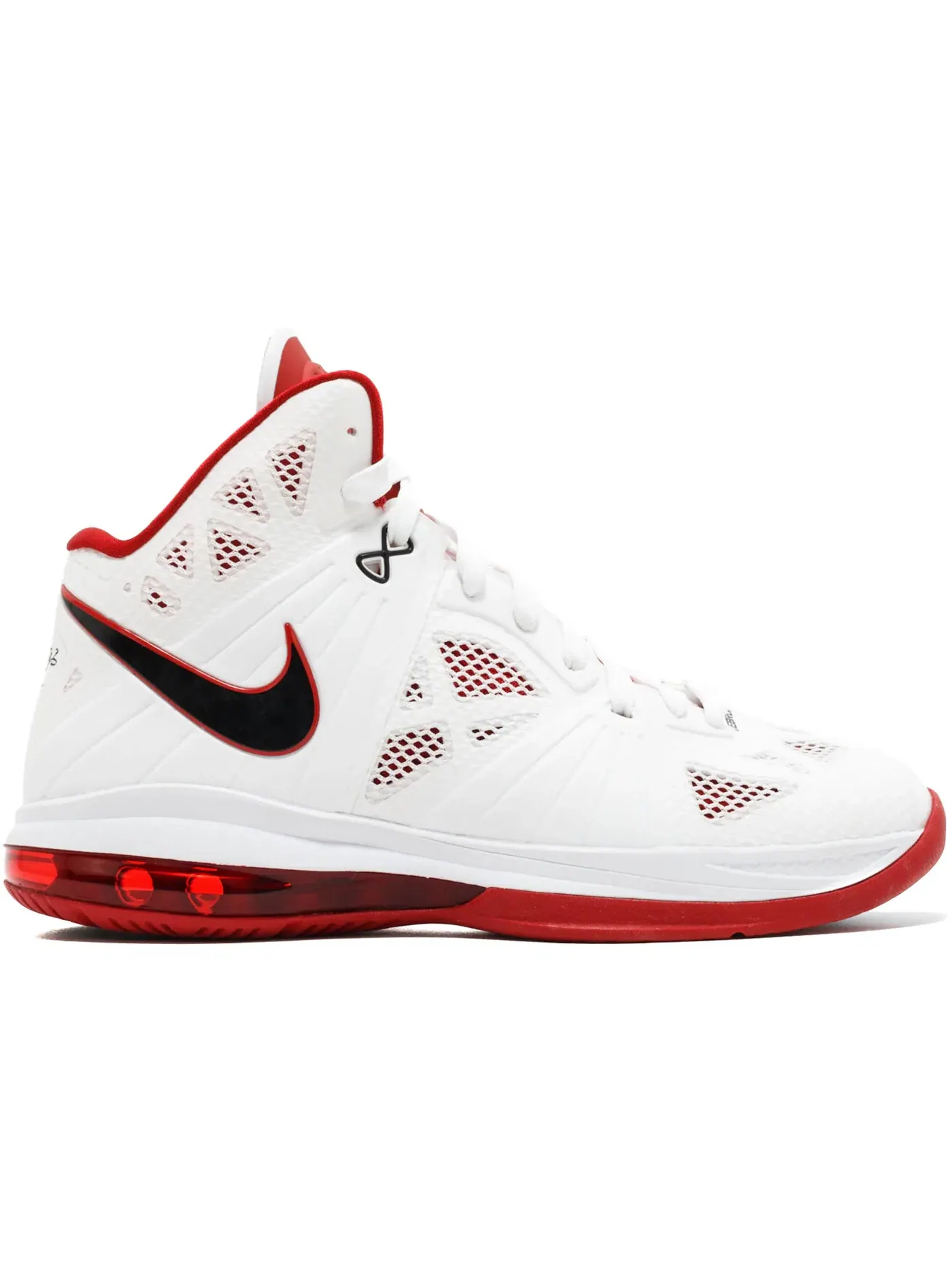 Мужские баскетбольные кроссовки Nike LeBron 8 PS — изображение 1 из 1, белый черный-красный