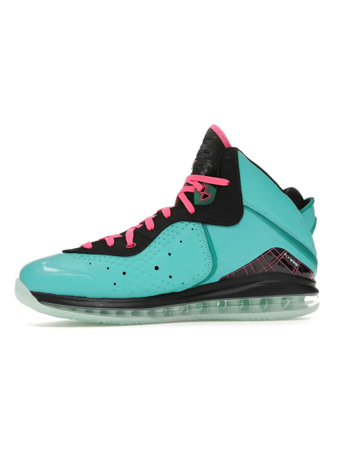 Мужские кроссовки для баскетбола Nike LeBron 8 — изображение 3 из 4, розовый-зеленый-черный