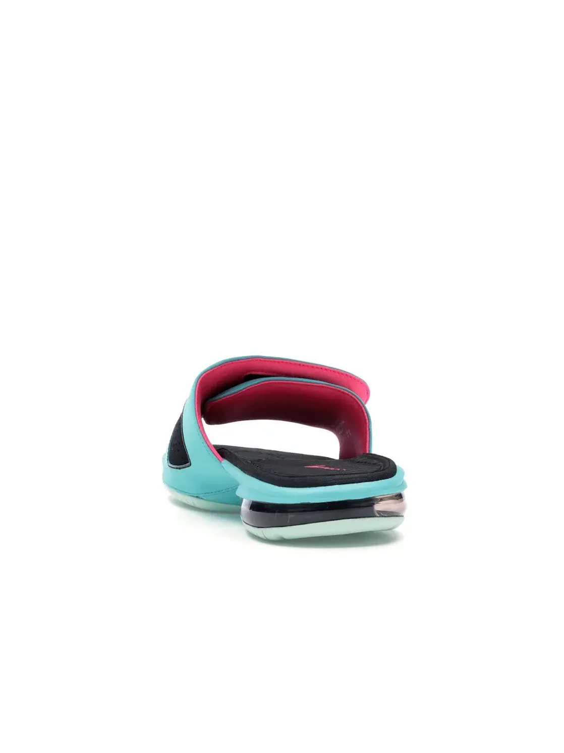 Мужские шлепанцы с контрастной подошвой Nike LeBron Slide, Retro/Retro-Flmnt Grn-Pnk Flsh — изображение 4 из 4