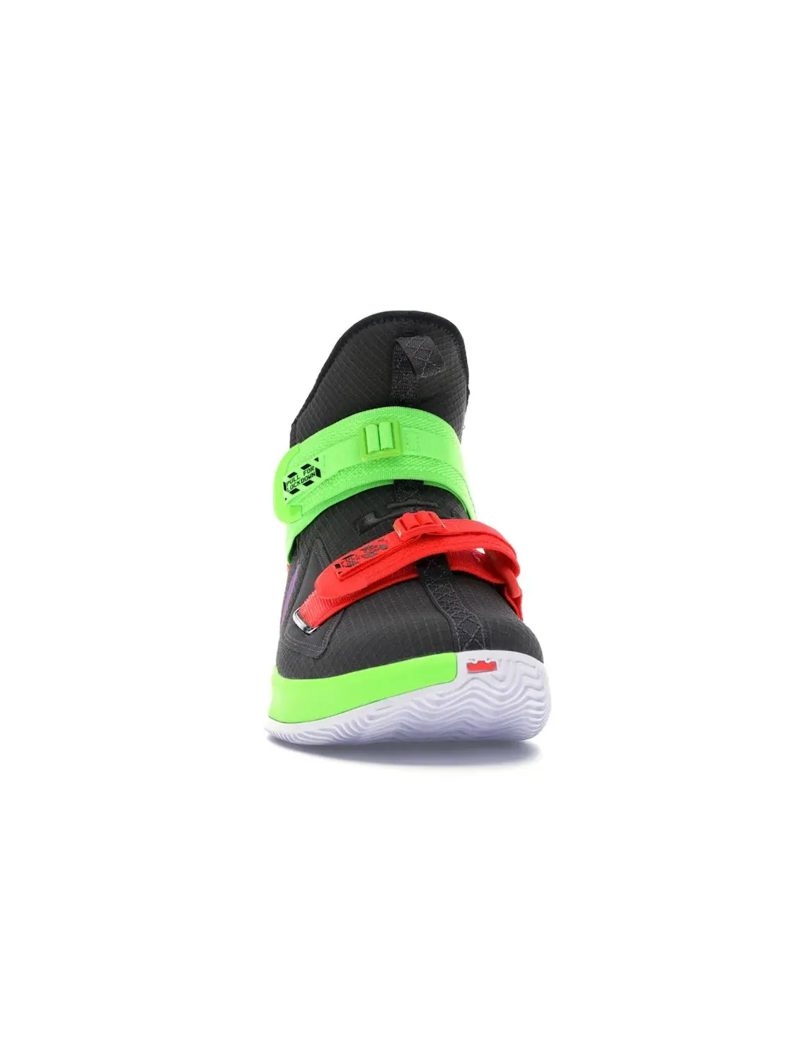 Мужские кроссовки для баскетбола с ремешками Nike LeBron Soldier 13 — изображение 2 из 4, серый/яркий-зеленый
