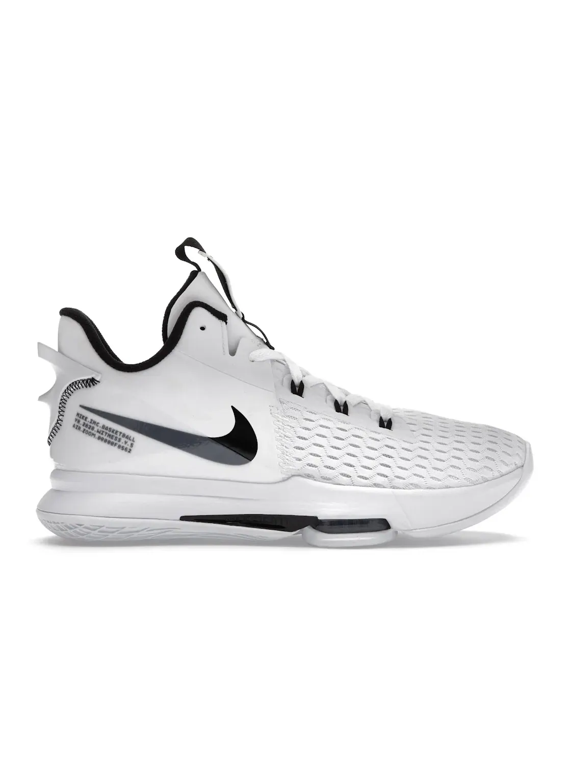 Мужские кроссовки для баскетбола с амортизацией Nike LeBron Witness 5 — изображение 1 из 4, белый/черный