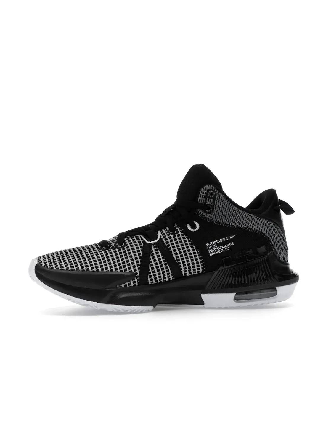 Мужские кроссовки с длинным шнурком Nike LeBron Witness 7 TB — изображение 3 из 4, черный/черный/белый