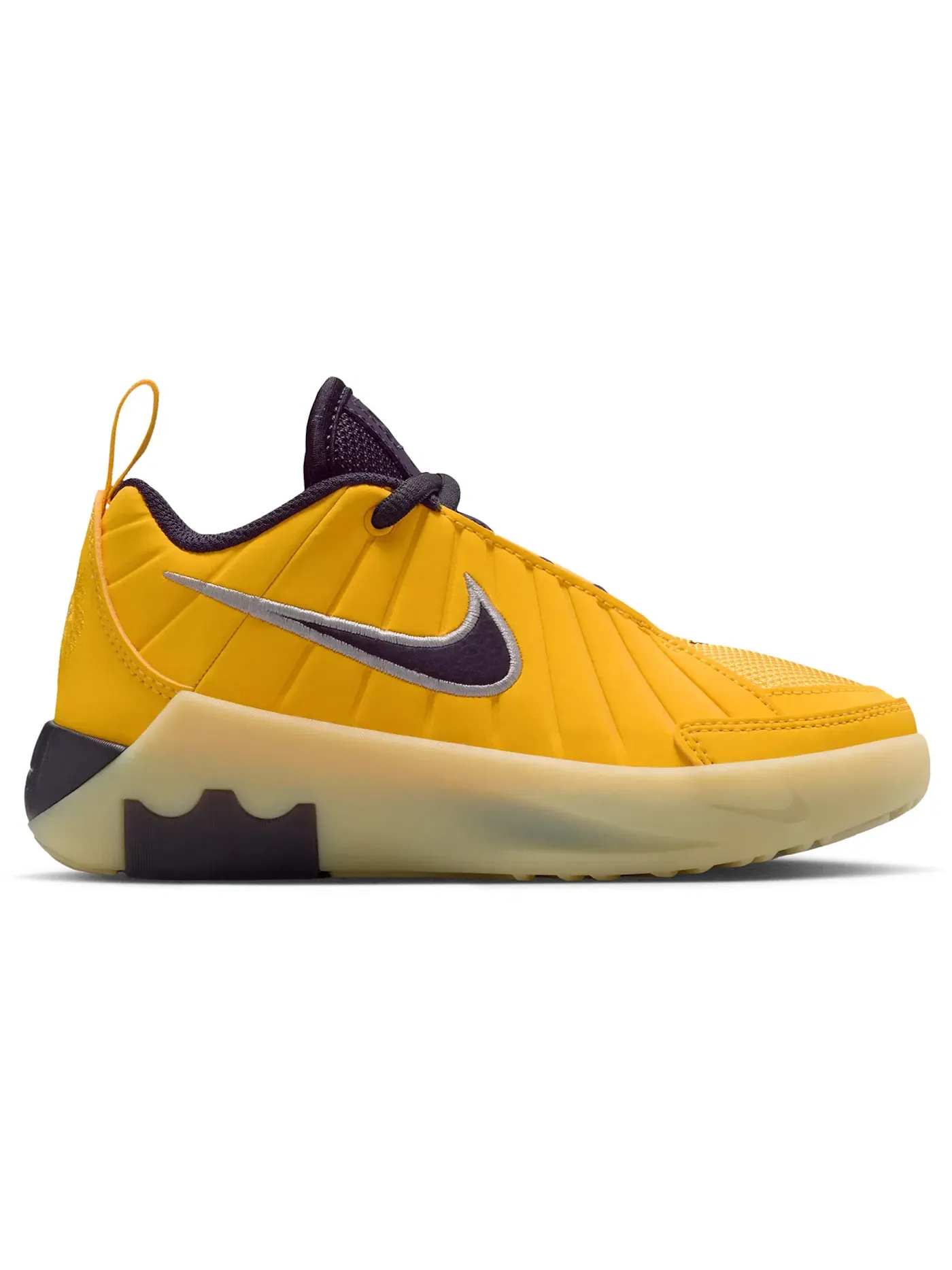 Детские кроссовки с липучками Nike LeBron Witness 9 — изображение 1 из 1, желтый//фиолетовый