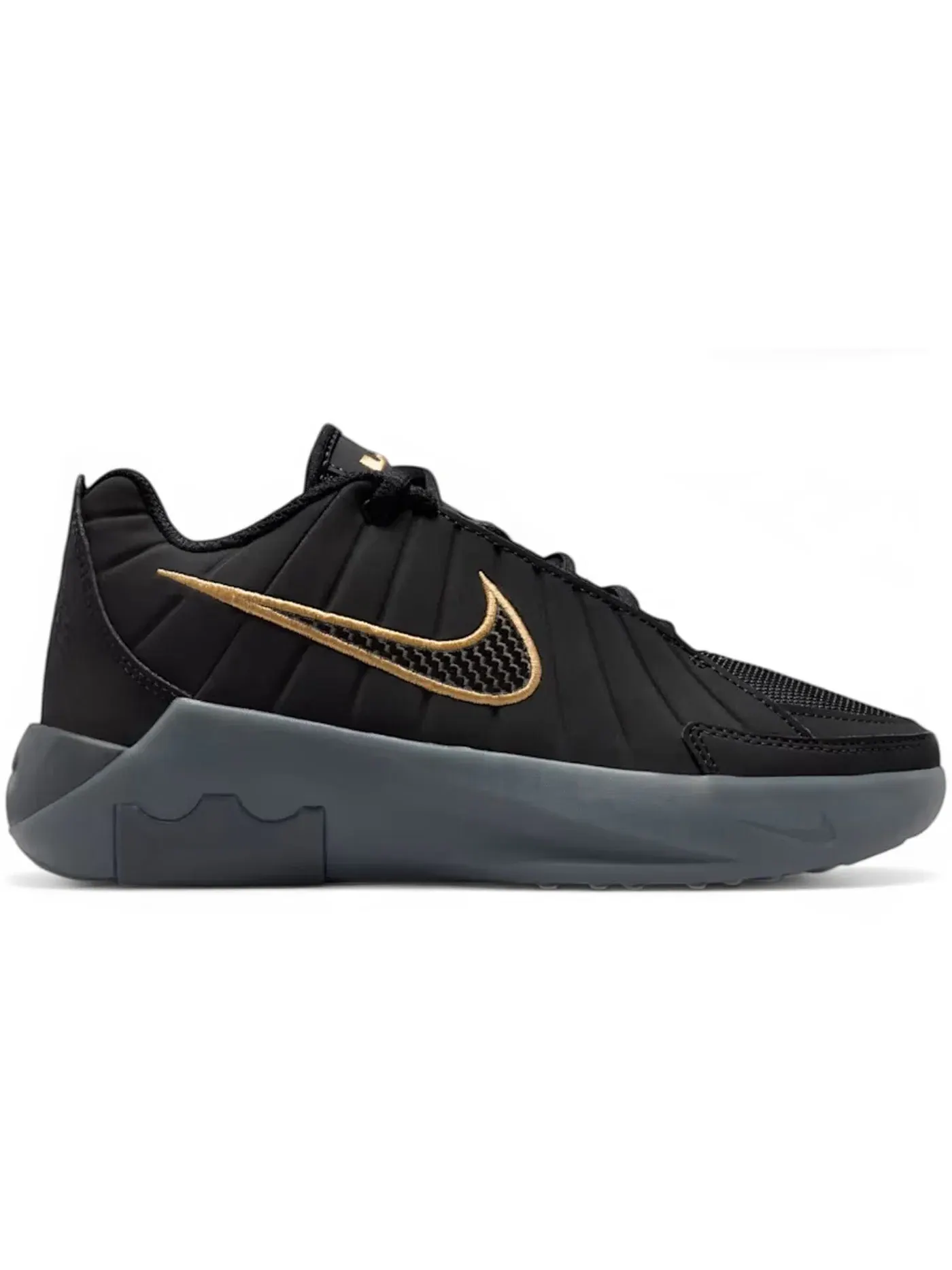 Детские кроссовки для мальчиков с высокой производительностью Nike LeBron Witness 9 — изображение 1 из 1, черный/черный-серый