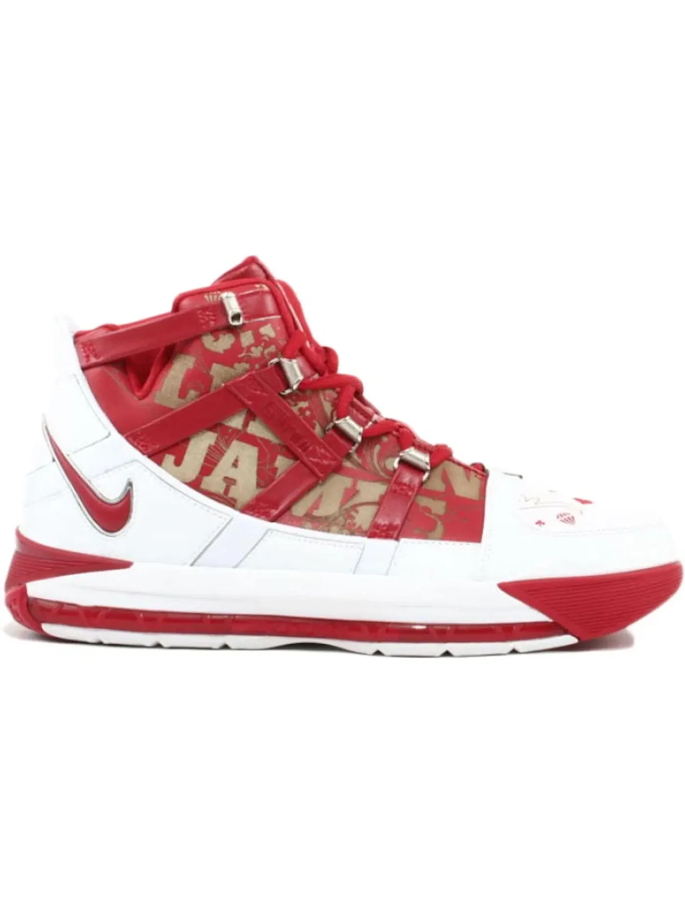 Мужские кроссовки для баскетбола Nike LeBron Zoom 3 — изображение 1 из 1, белый/красный