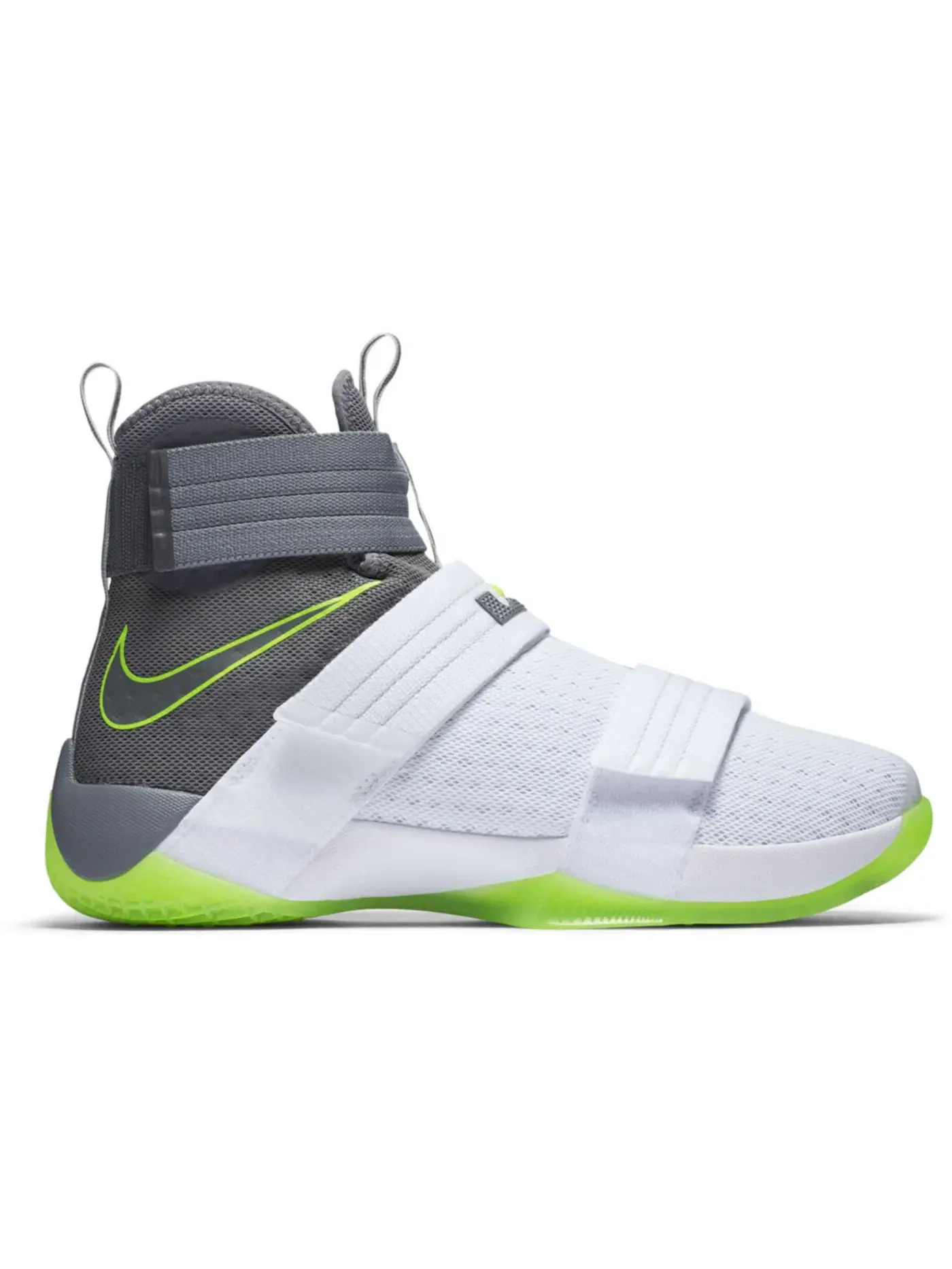 Мужские кроссовки для баскетбола Nike LeBron Zoom Soldier 10 — изображение 1 из 1, белый/серый-зеленый
