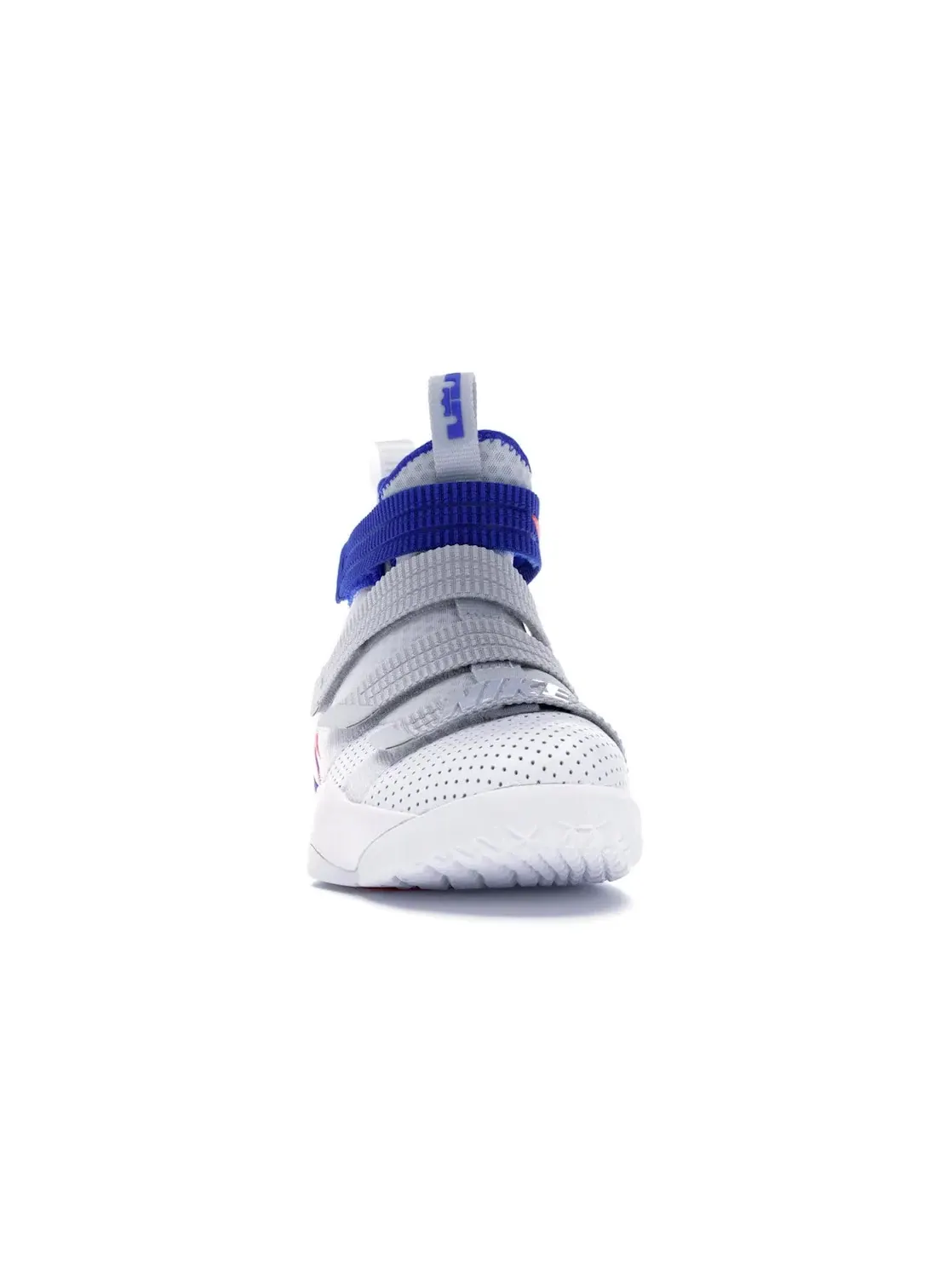 Мужские кроссовки для баскетбола Nike LeBron Zoom Soldier 11 — изображение 2 из 4, белый/синий--платиновый