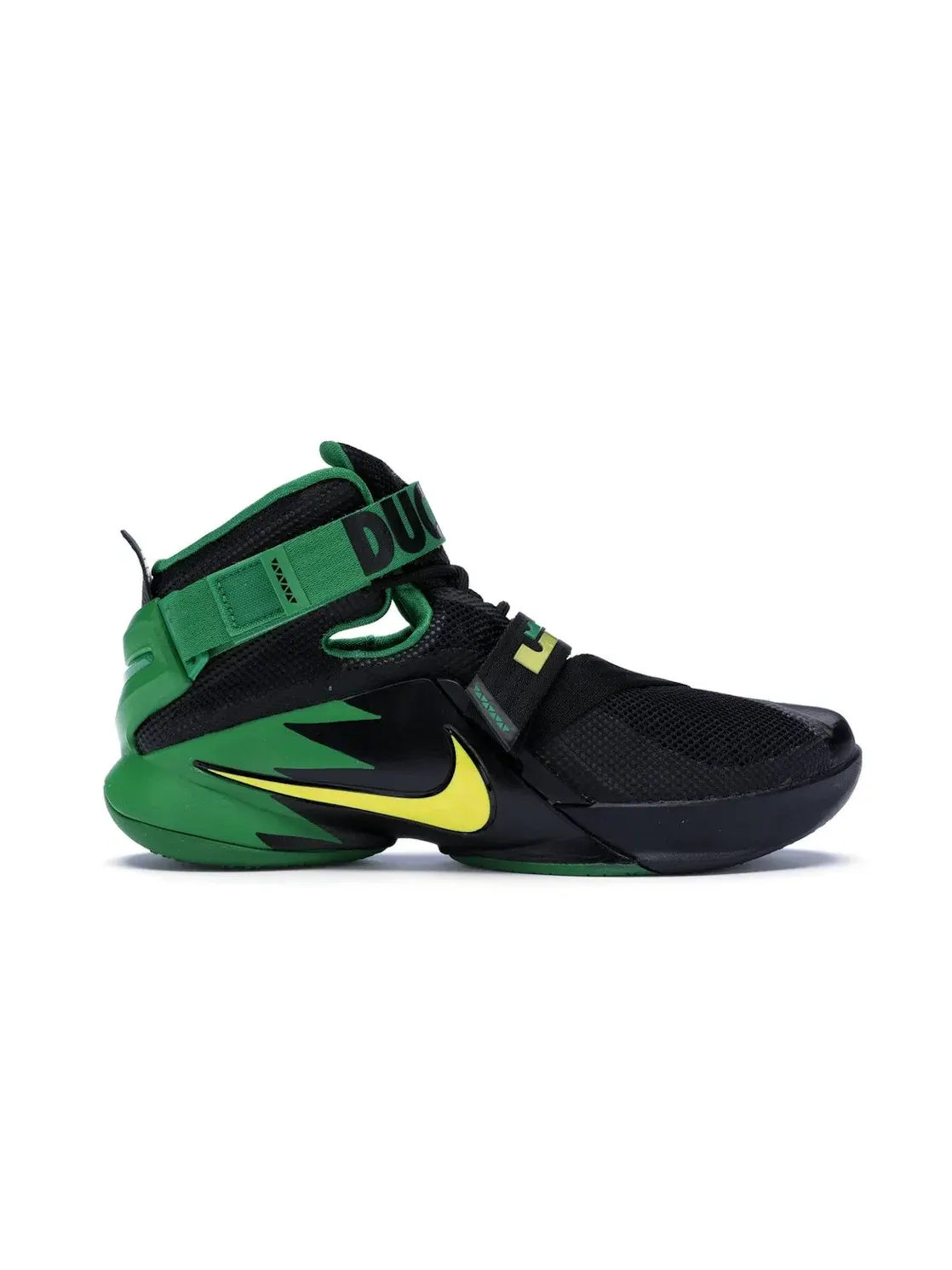 Мужские кроссовки для баскетбола Nike LeBron Zoom Soldier 9 — изображение 1 из 4, черный/желтый-зеленый