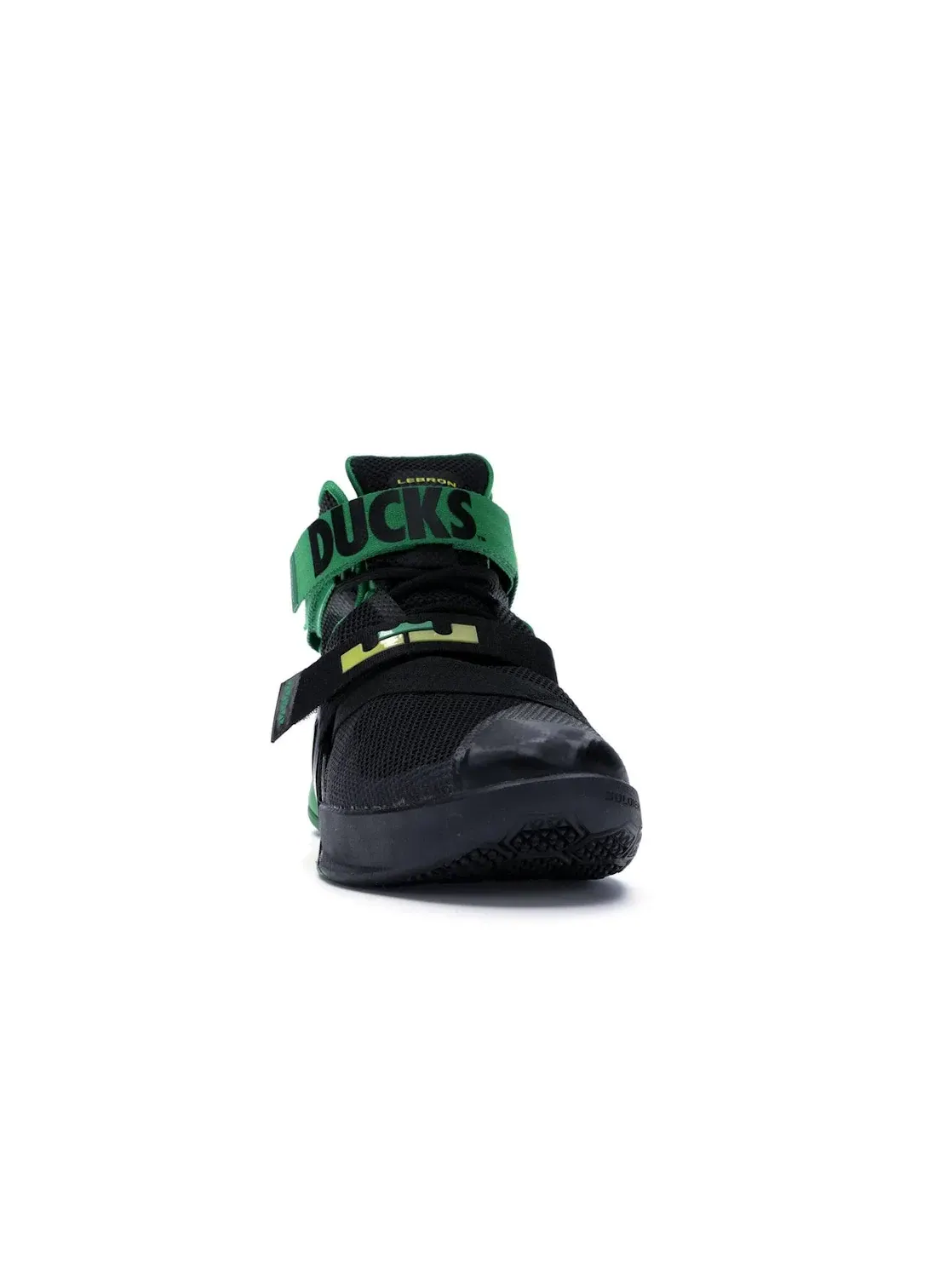 Мужские кроссовки для баскетбола Nike LeBron Zoom Soldier 9 — изображение 2 из 4, черный/желтый-зеленый